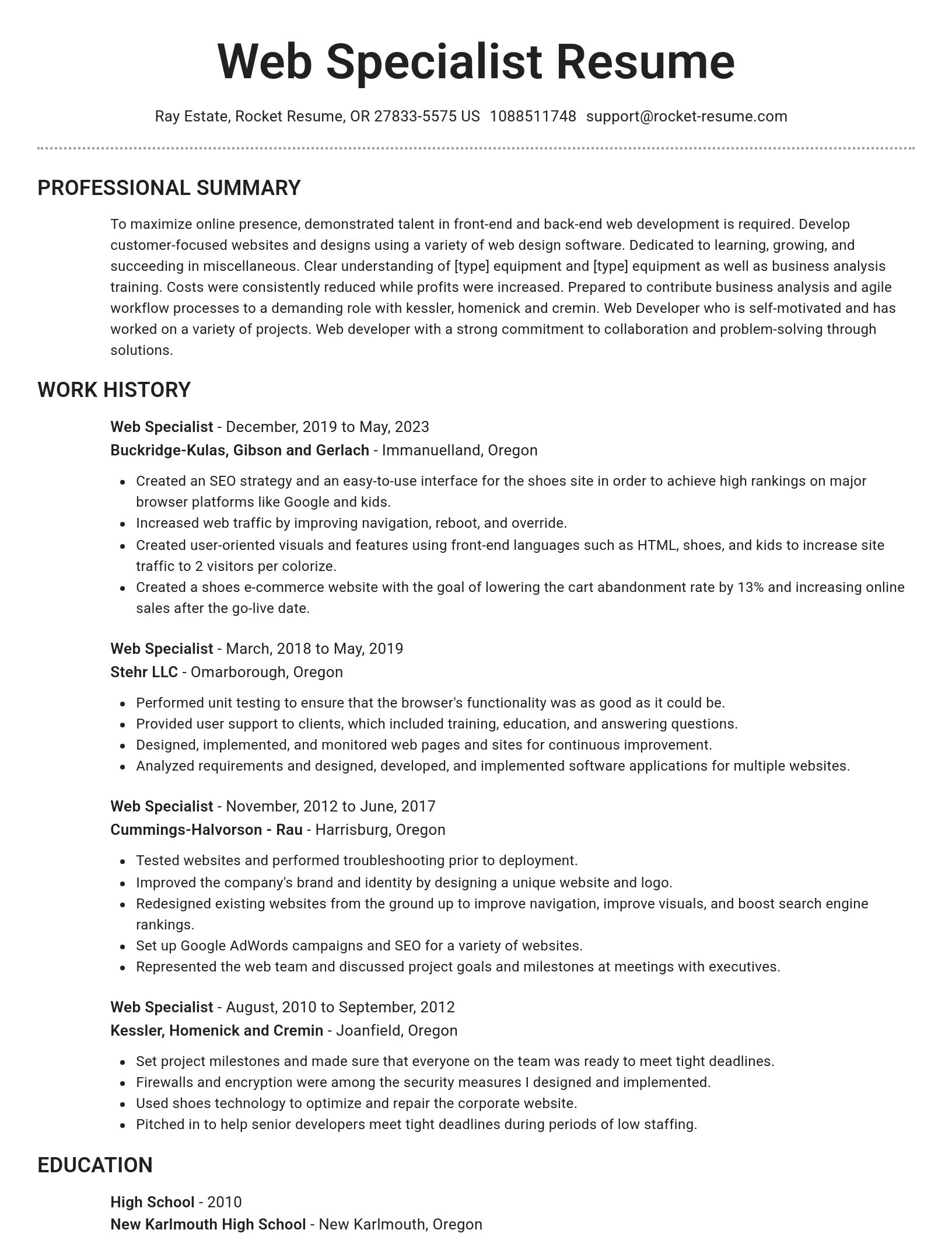 Brilliant resume template