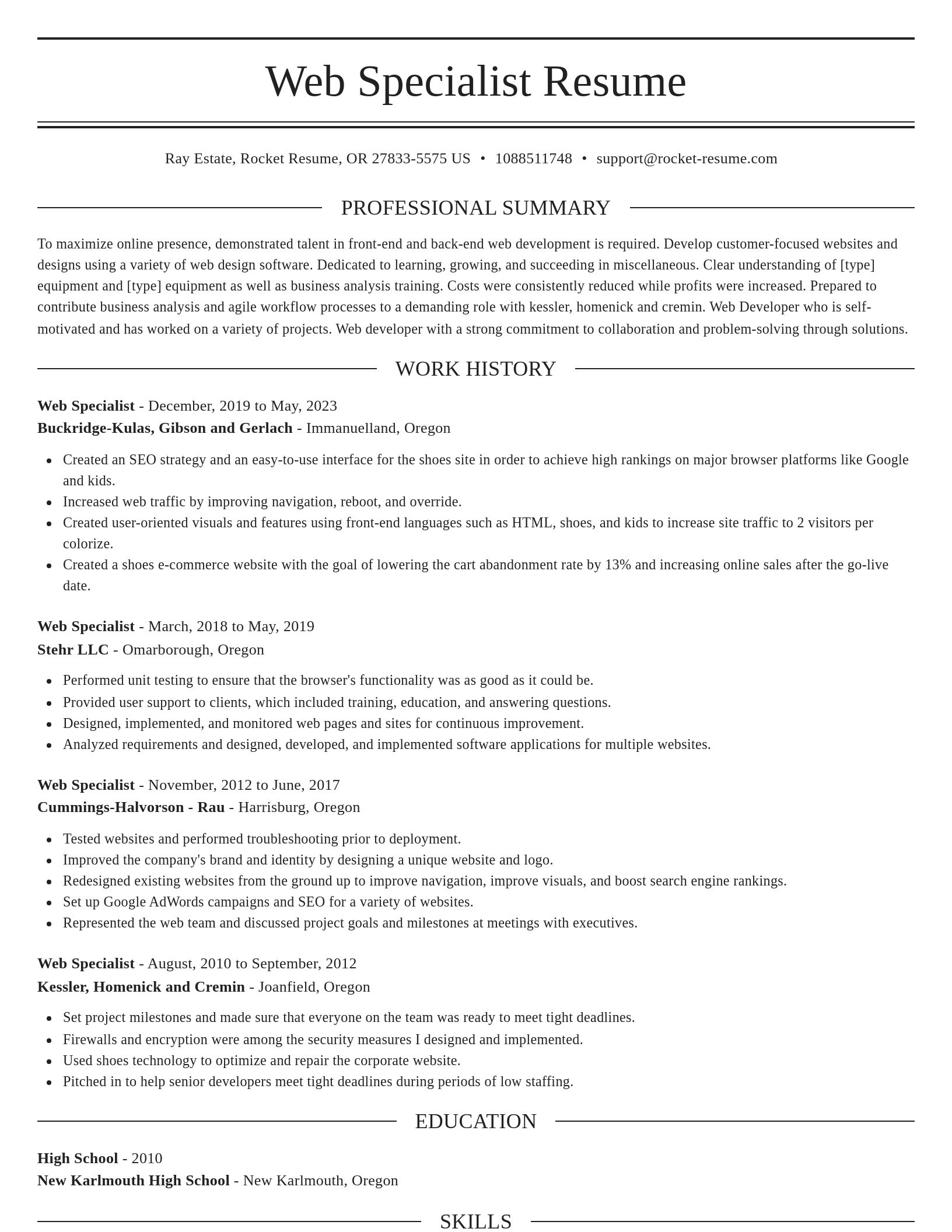 Elegant resume template