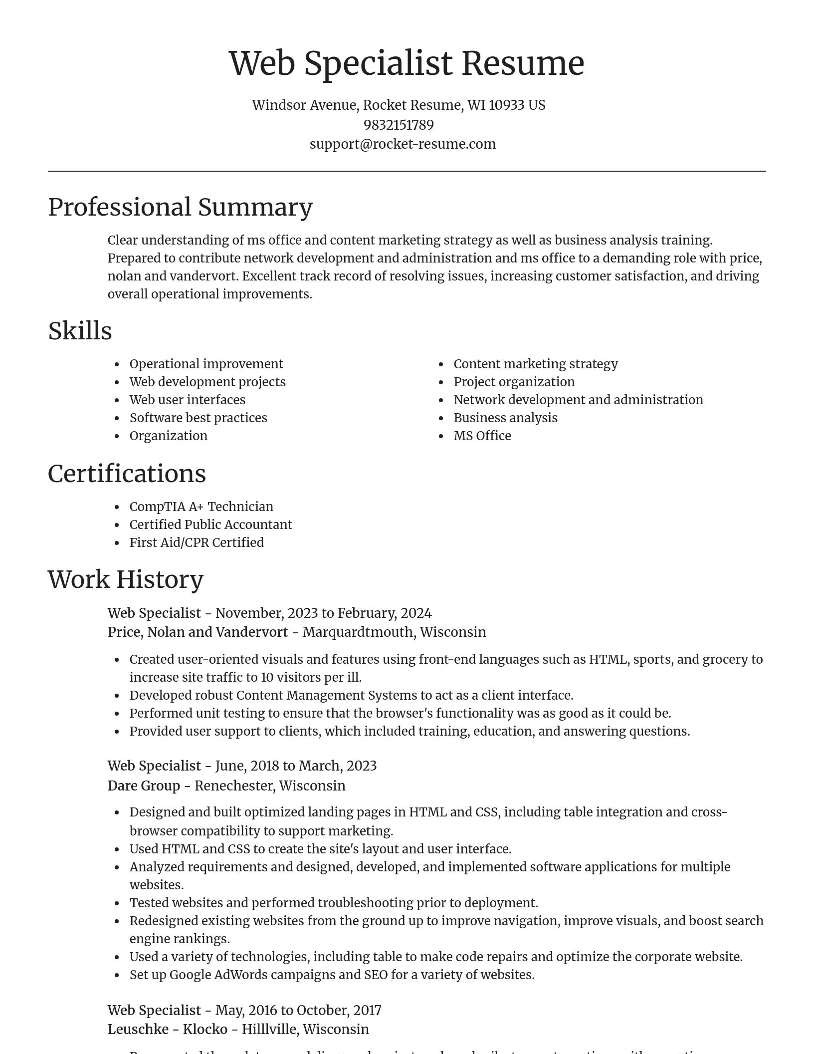 Focal Point resume template