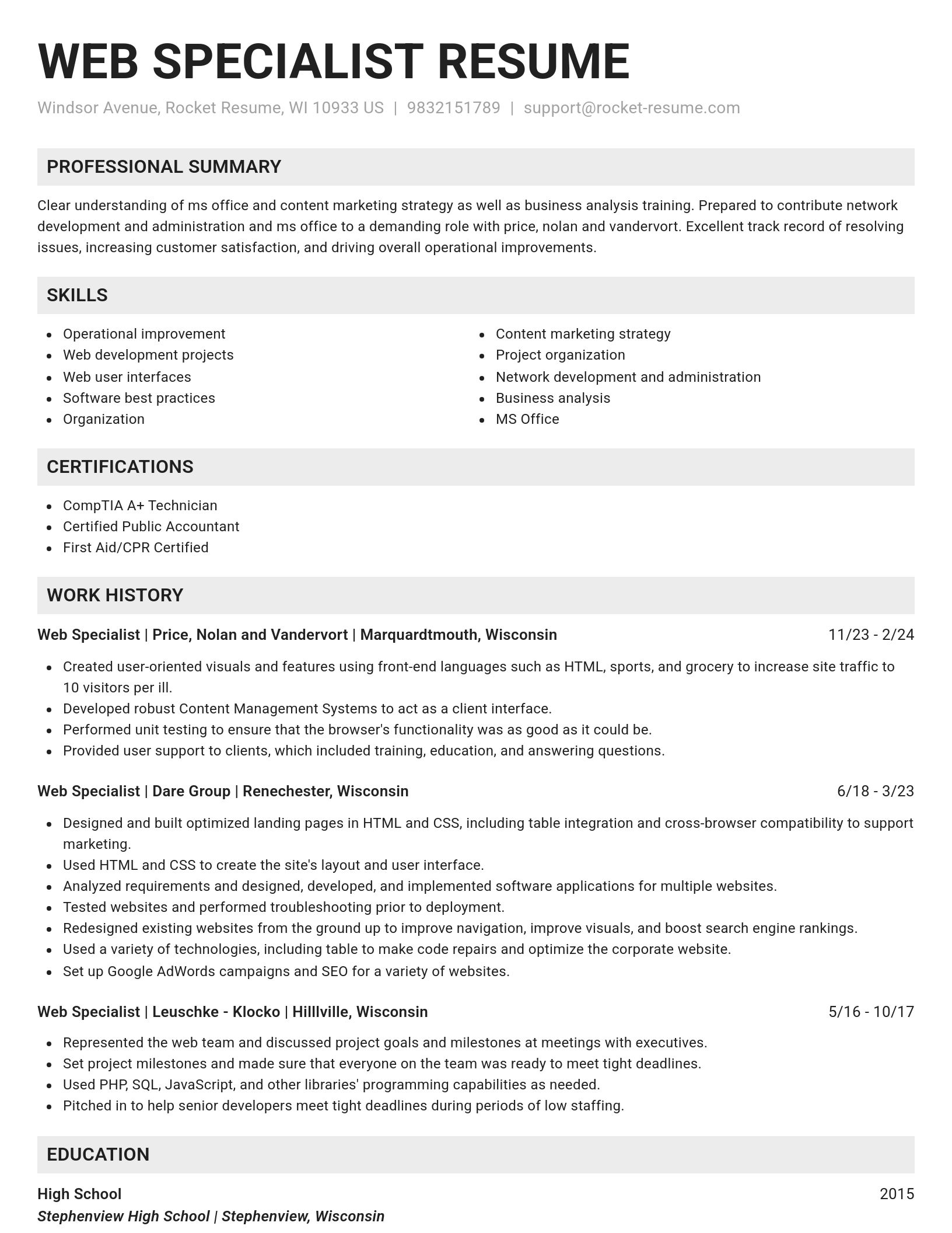Genius resume template