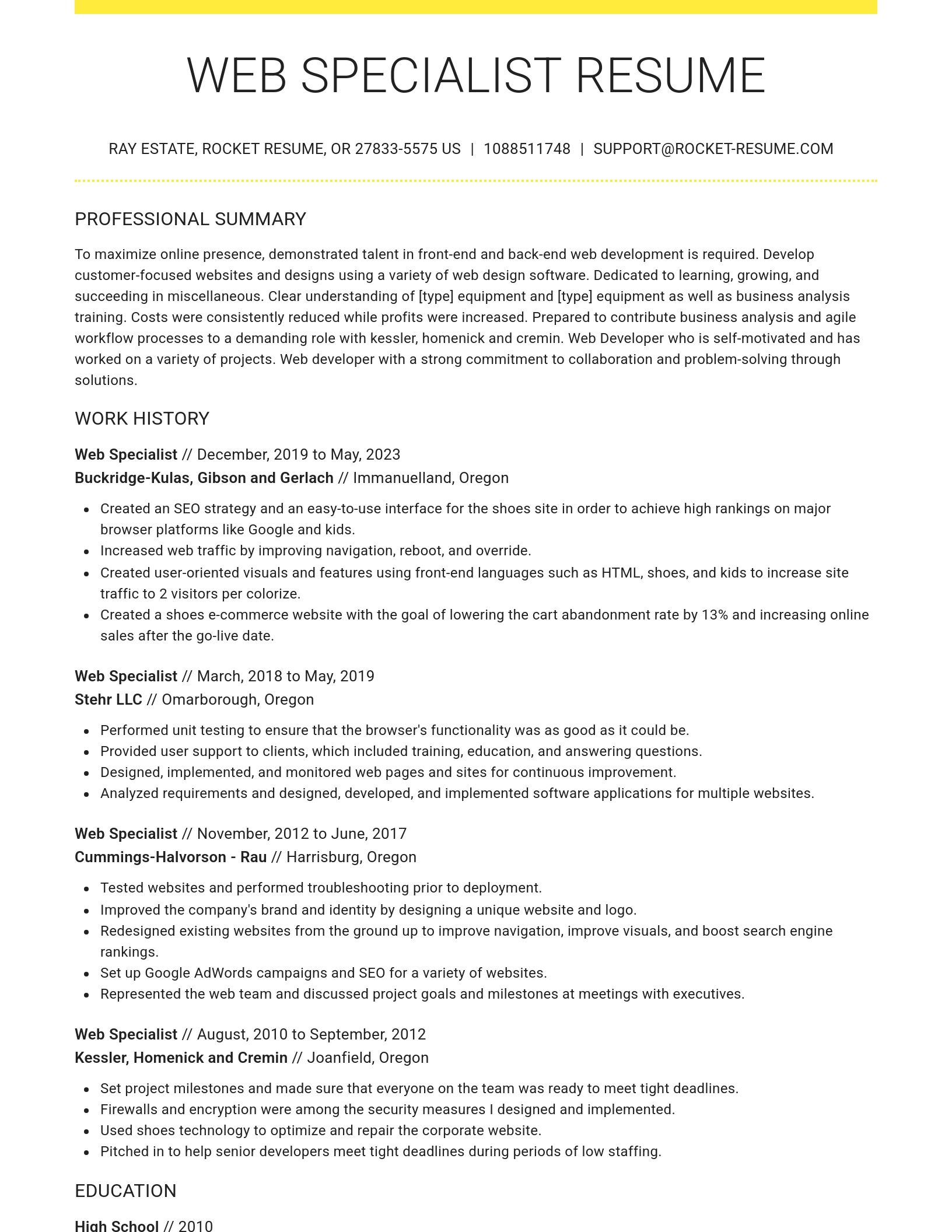 Grand resume template