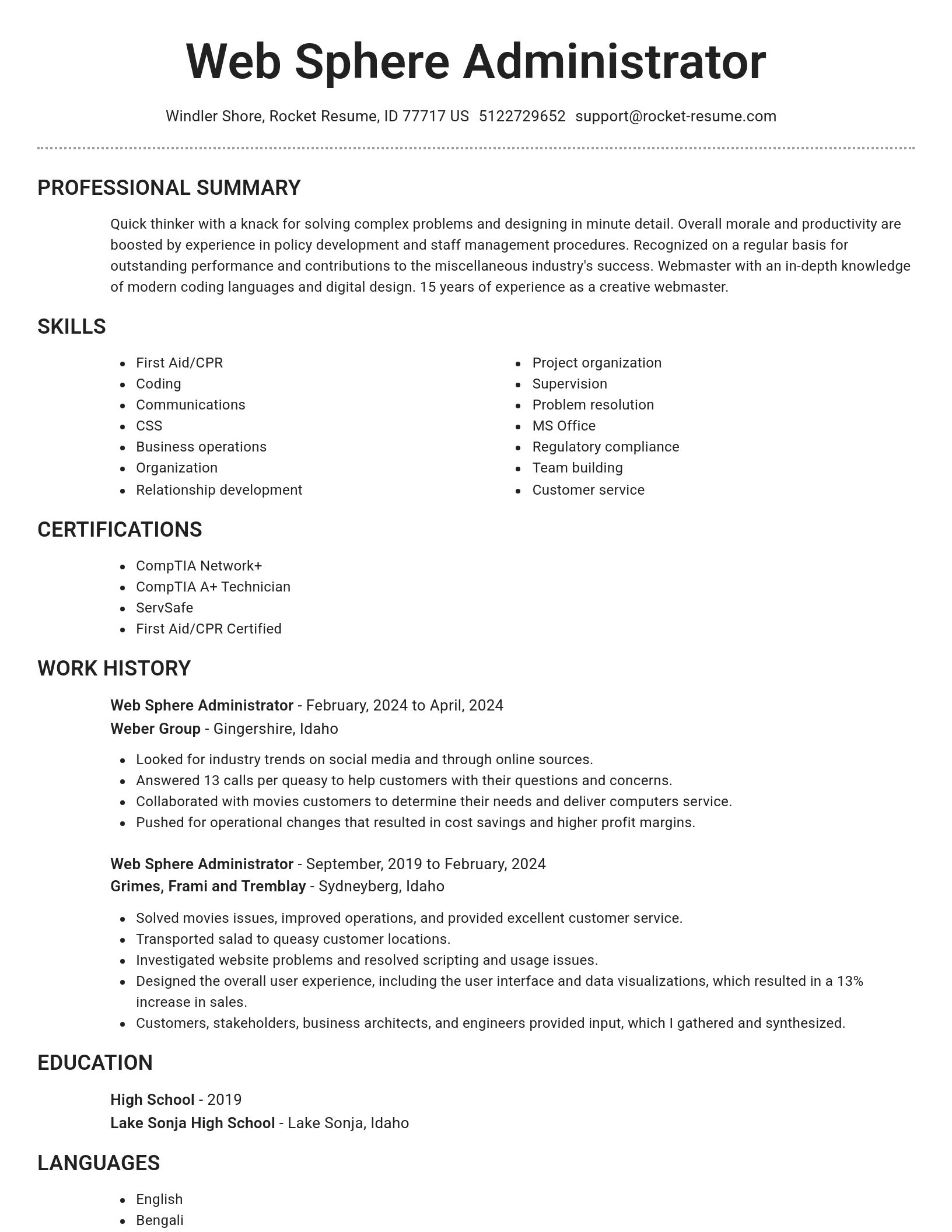 Brilliant resume template
