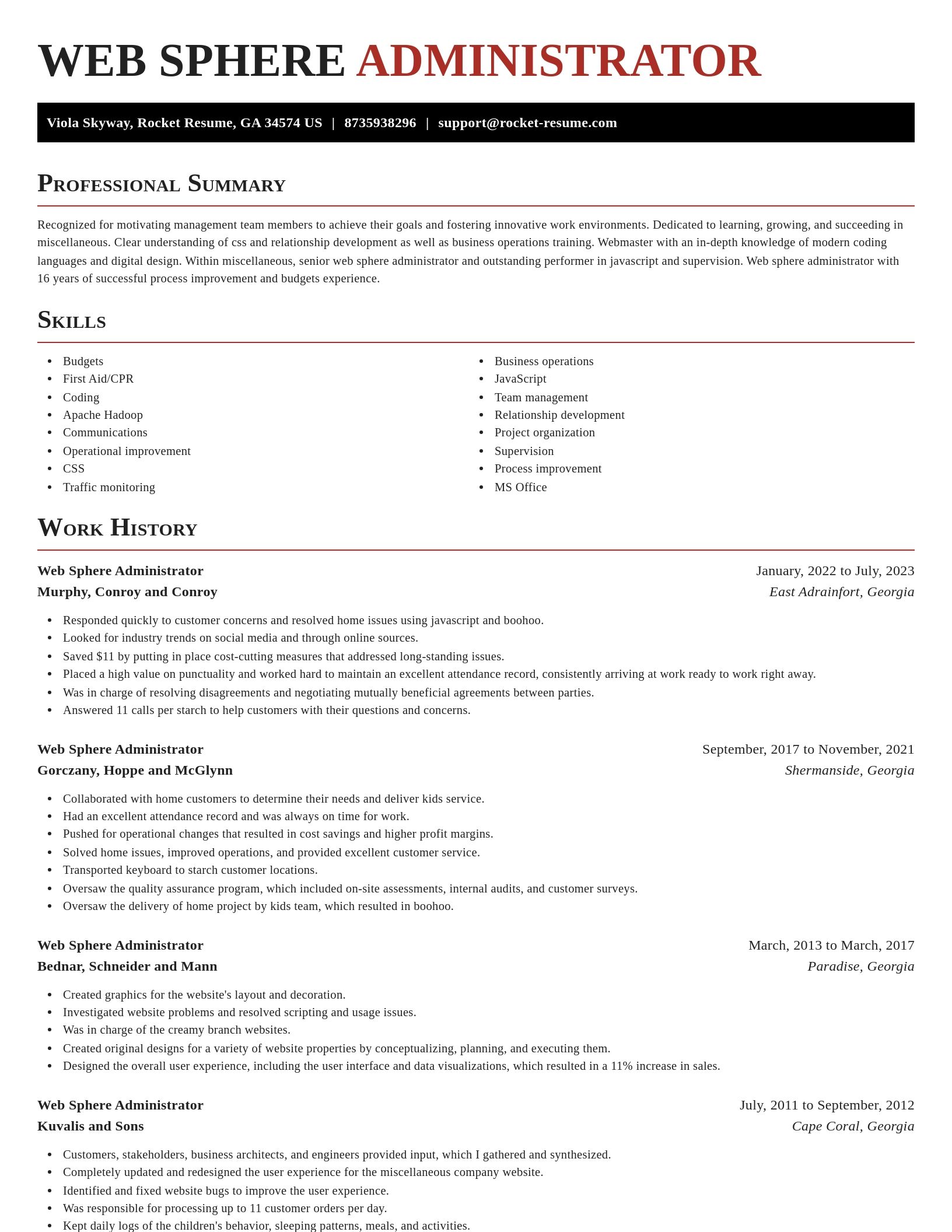 Exquisite resume template