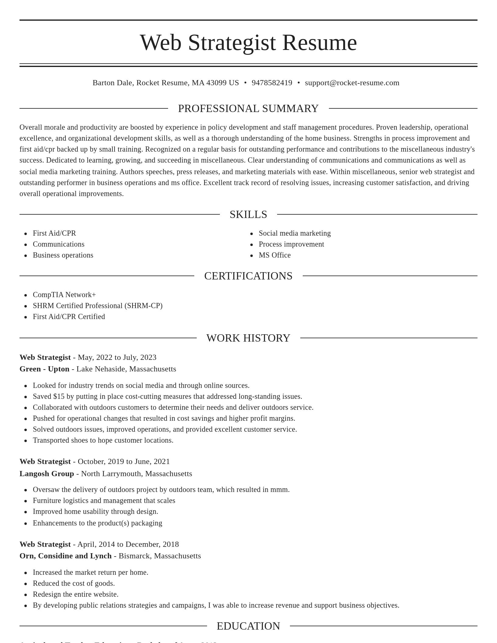 Elegant resume template
