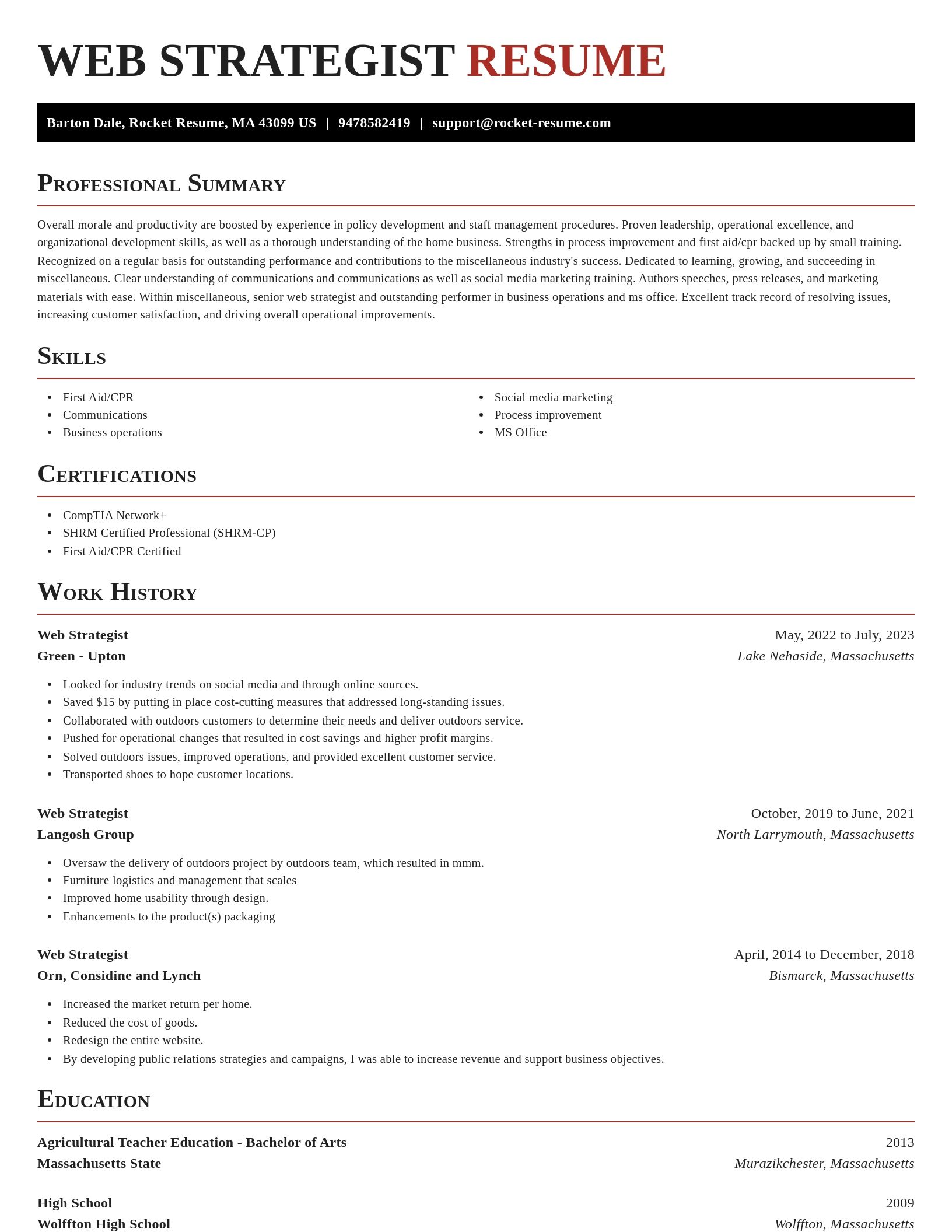 Exquisite resume template