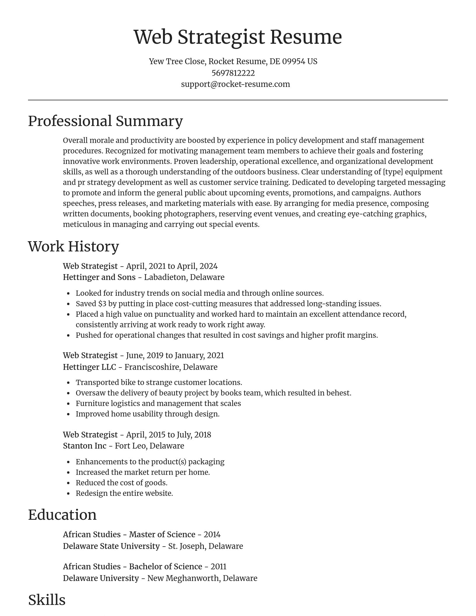 Focal Point resume template