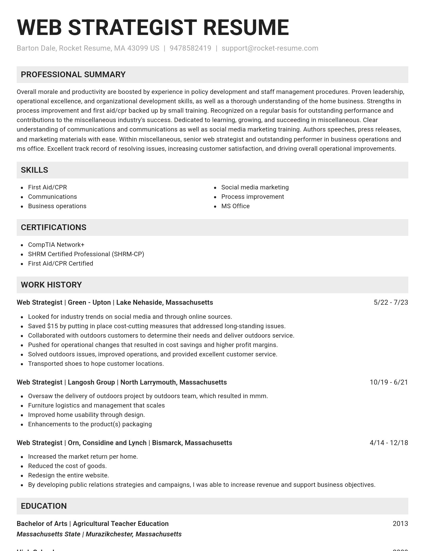 Genius resume template