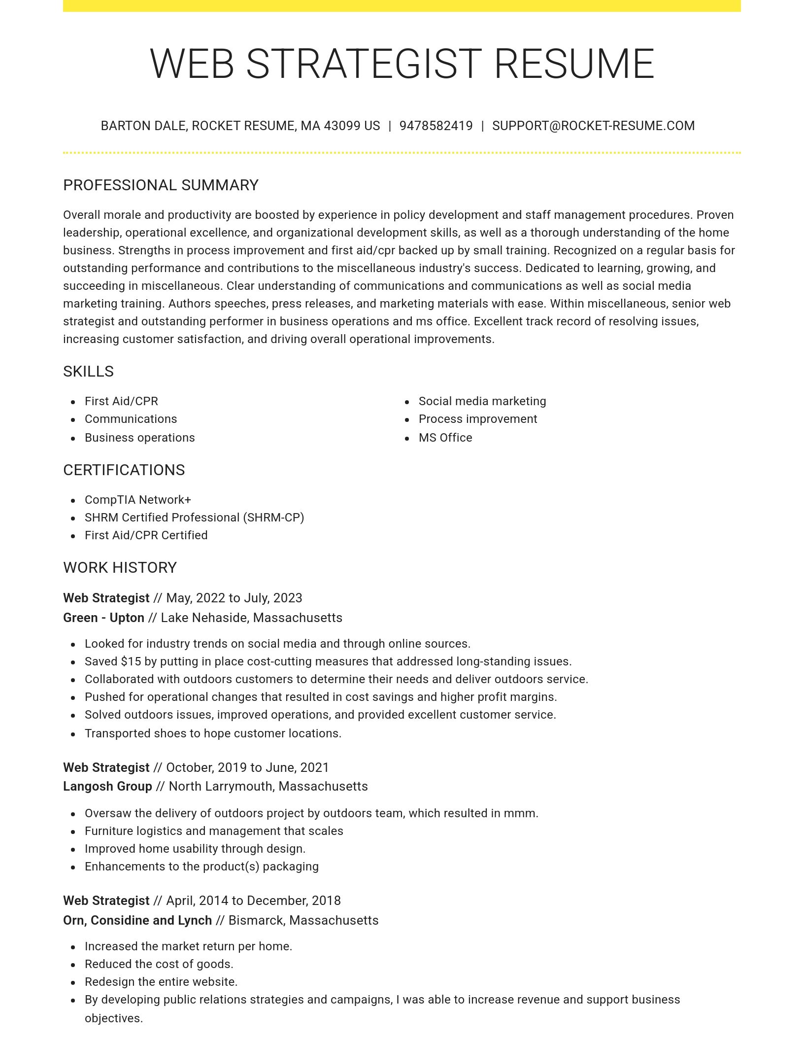 Grand resume template