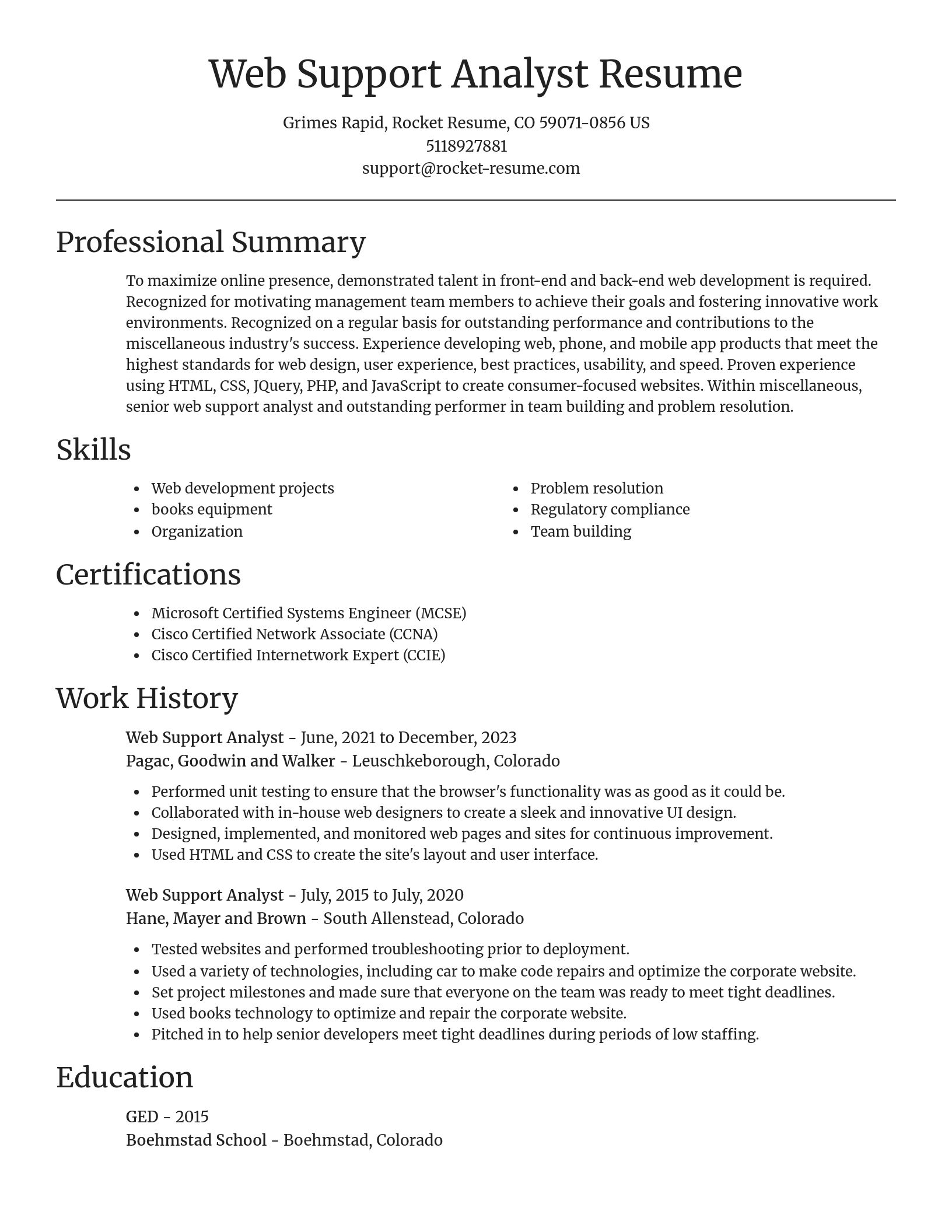 Focal Point resume template