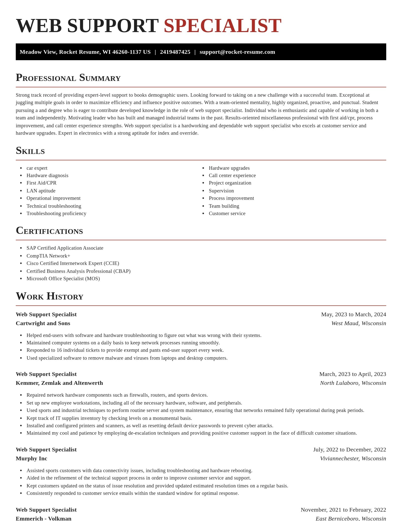 Exquisite resume template