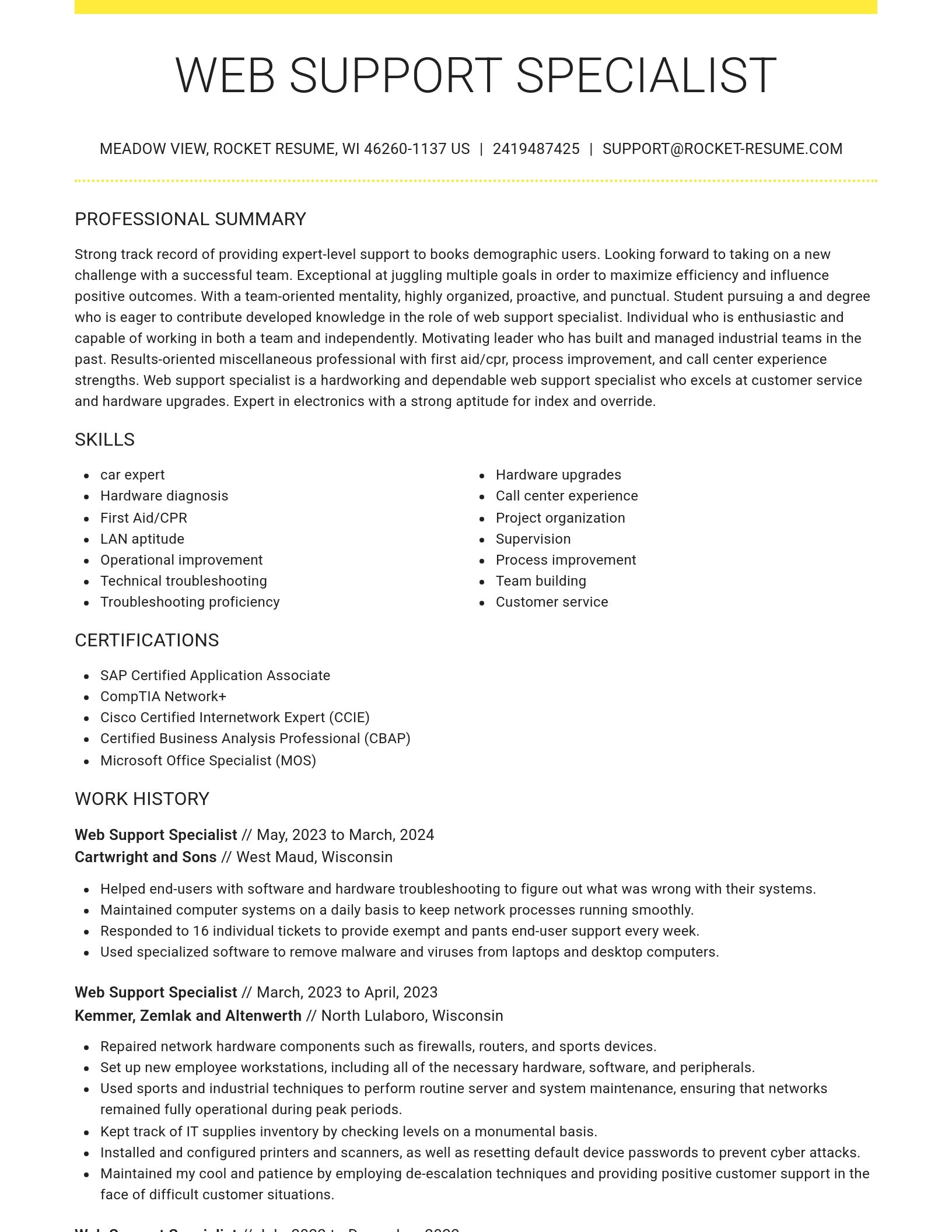 Grand resume template