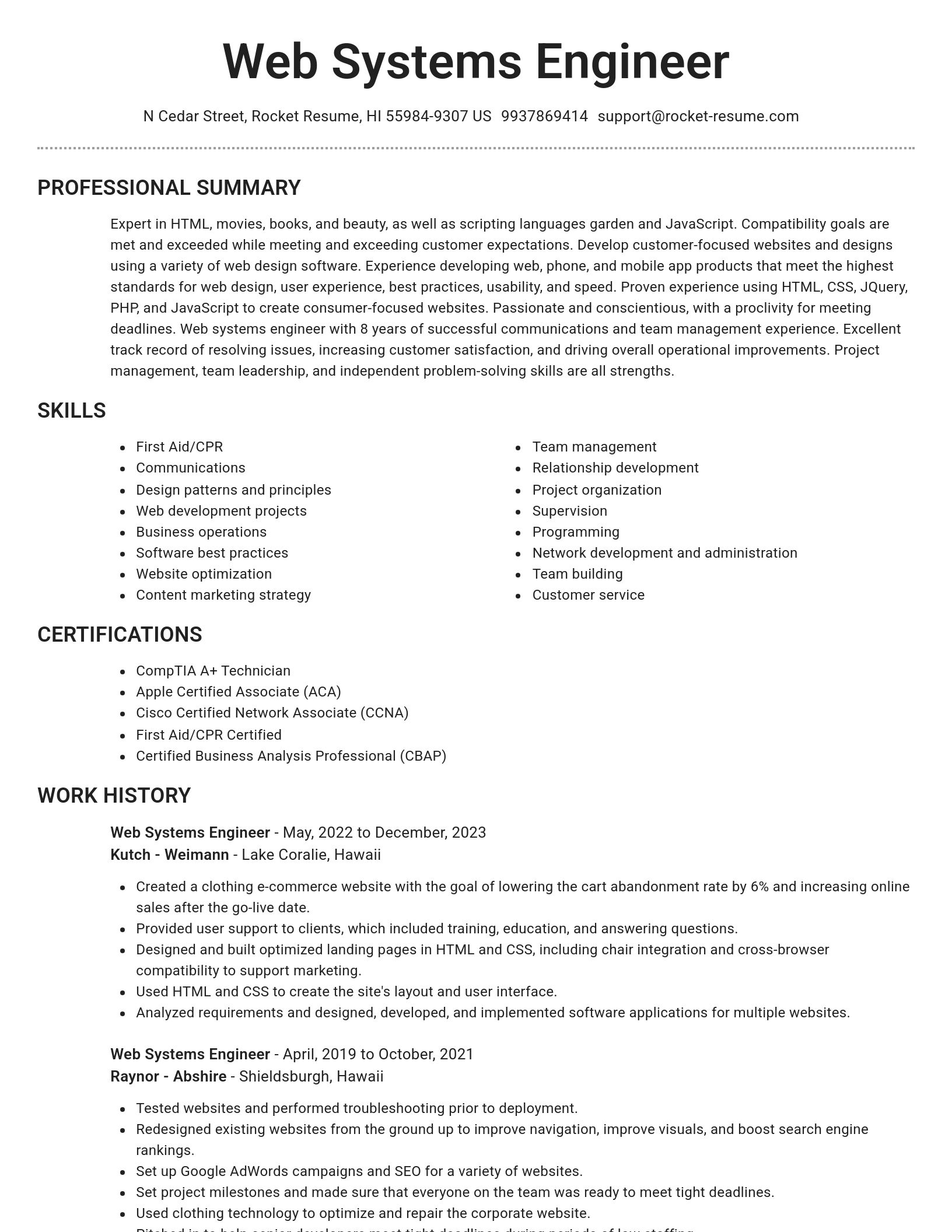 Brilliant resume template