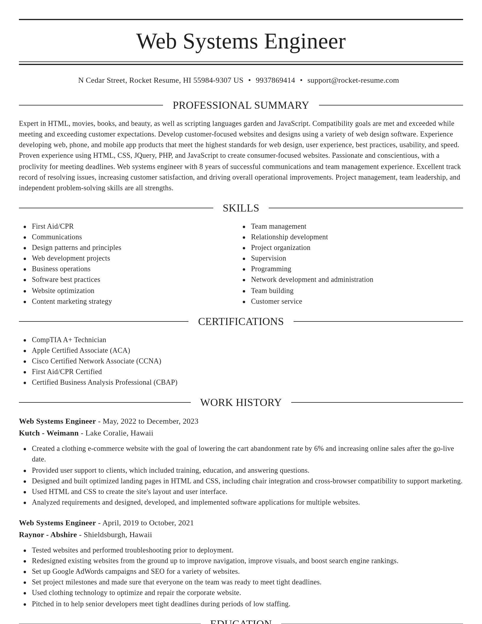 Elegant resume template