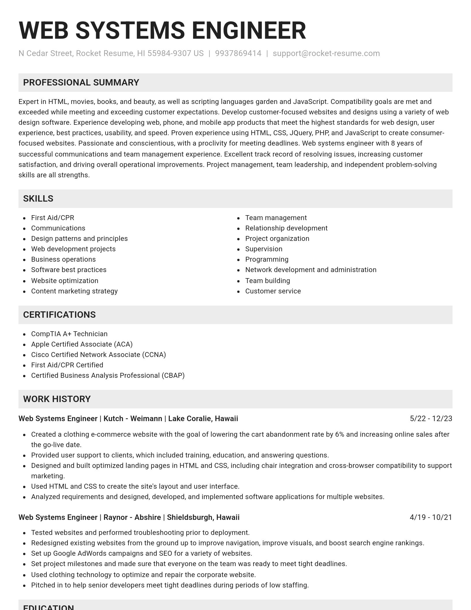 Genius resume template