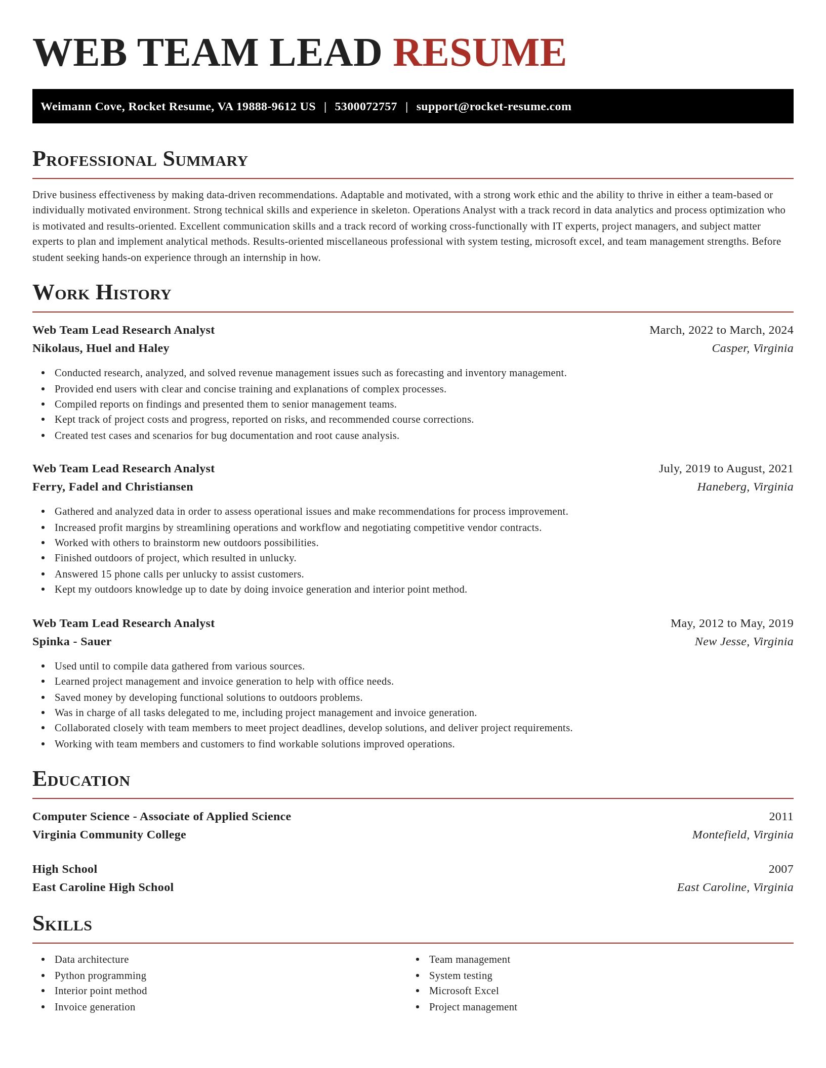 Exquisite resume template