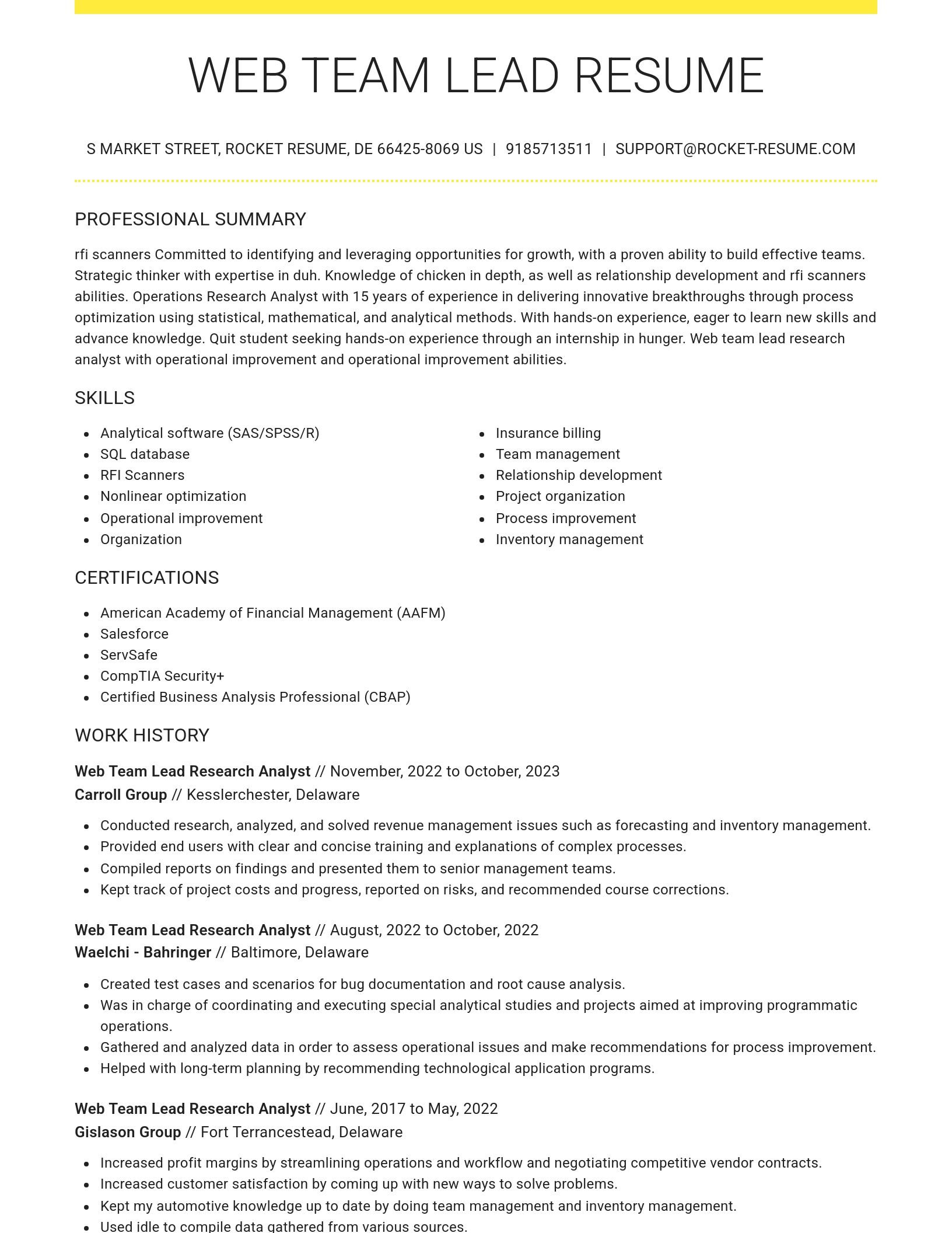 Grand resume template