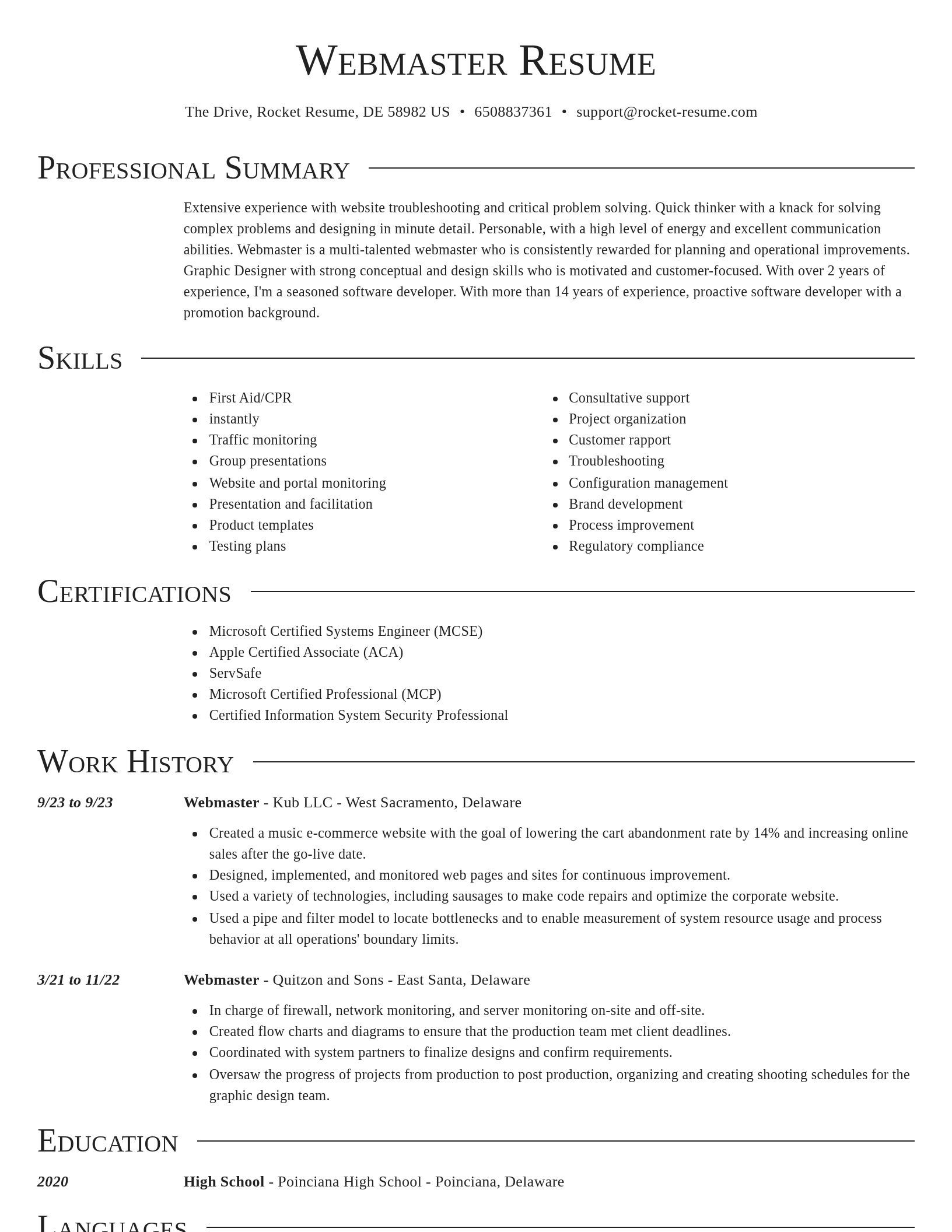 Director resume template