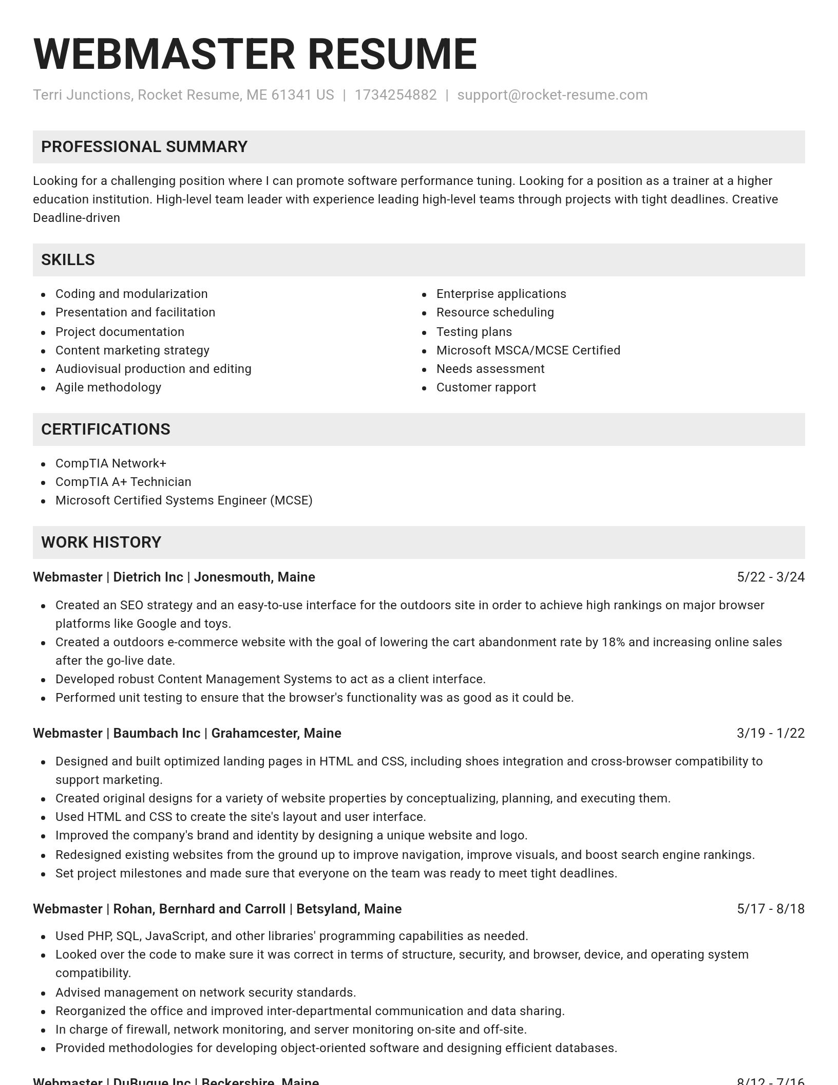 Genius resume template