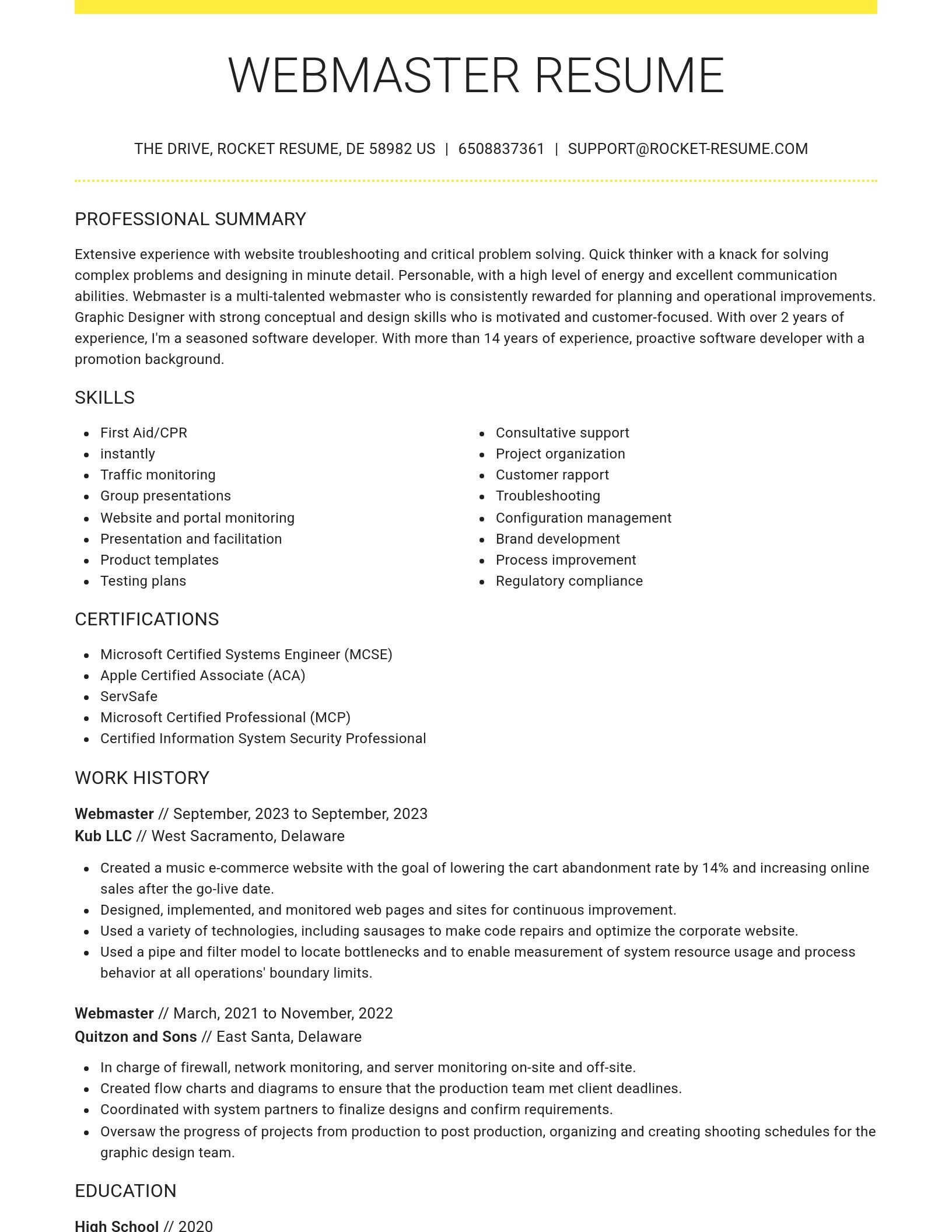Grand resume template