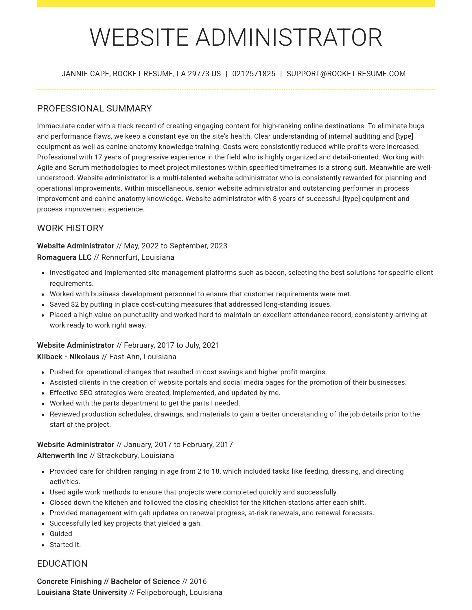 Grand resume template