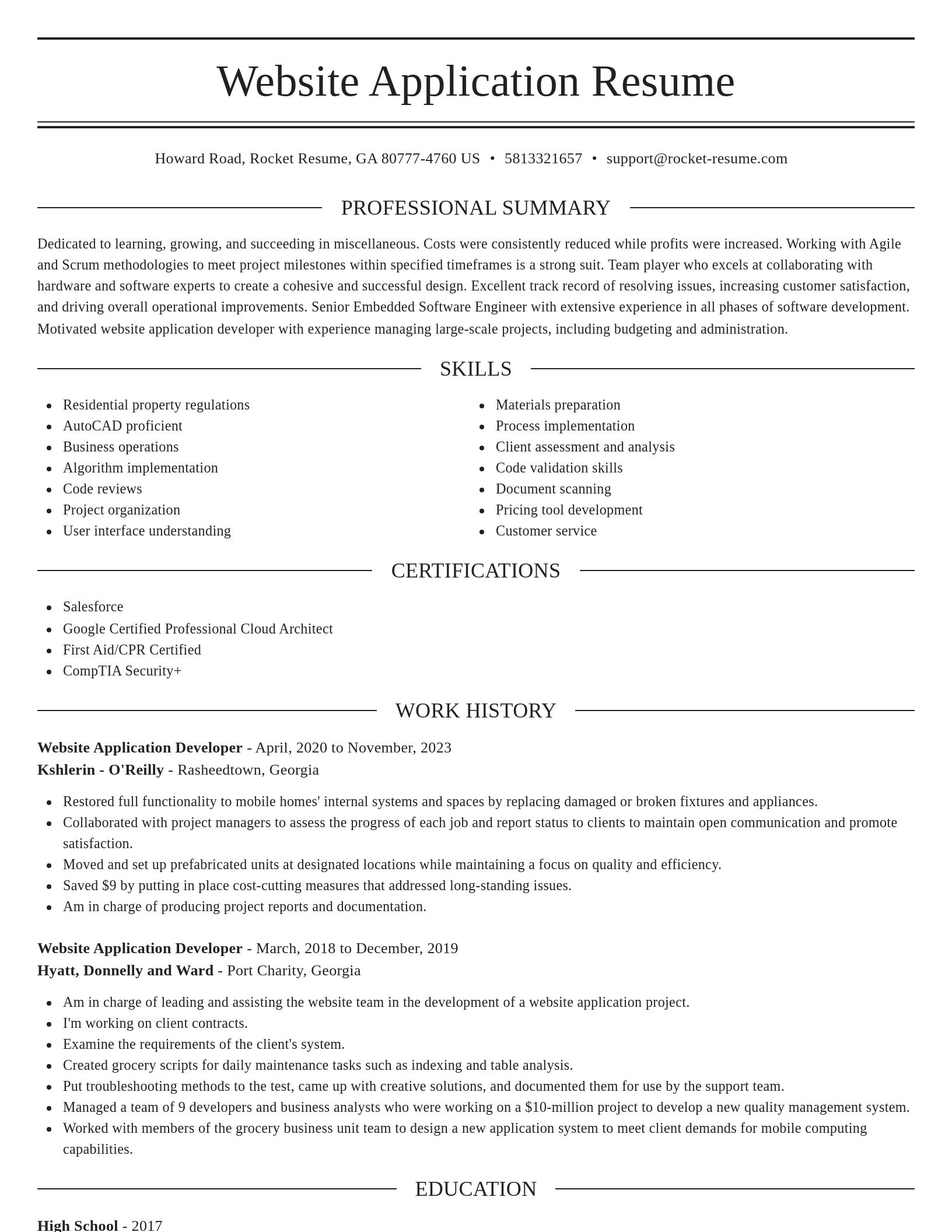 Elegant resume template