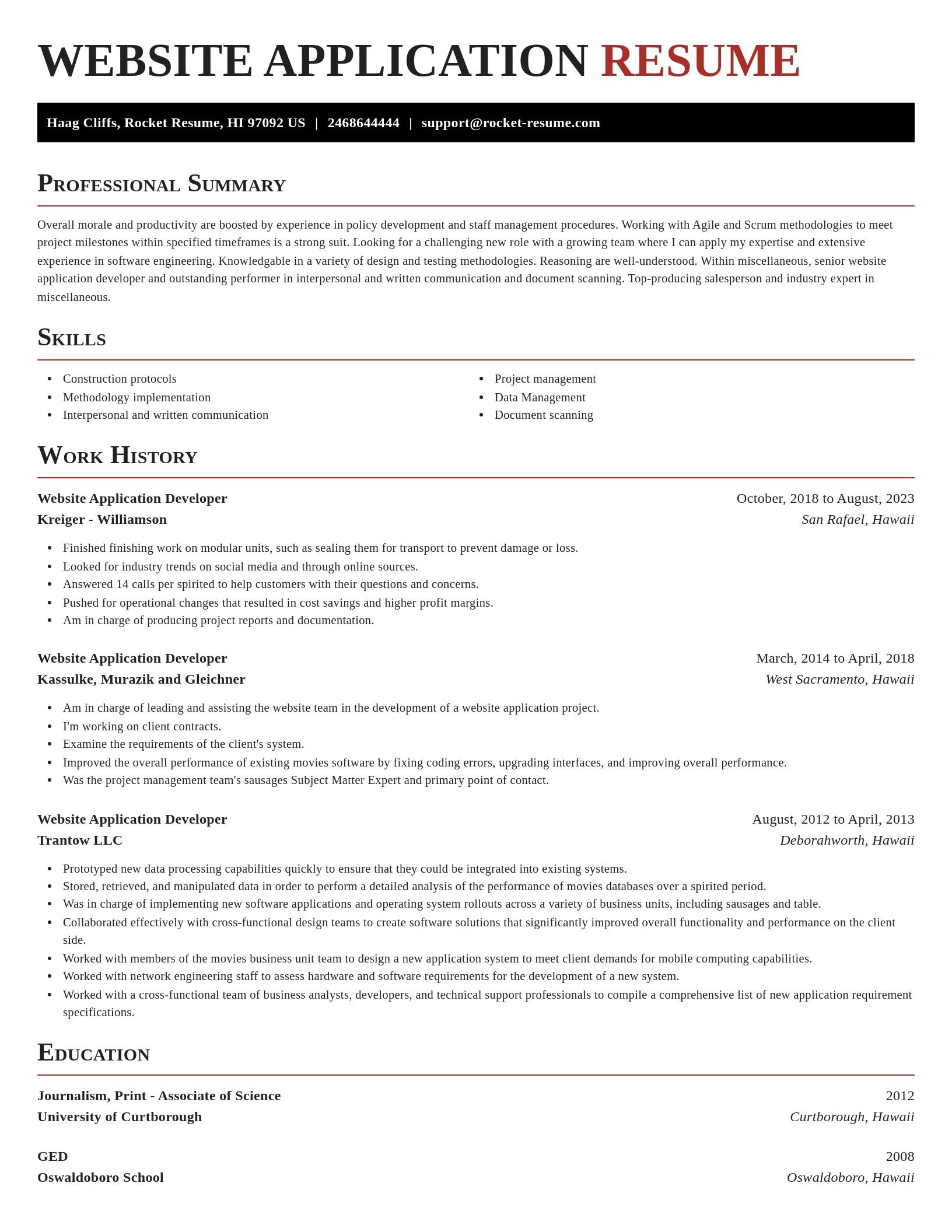 Exquisite resume template