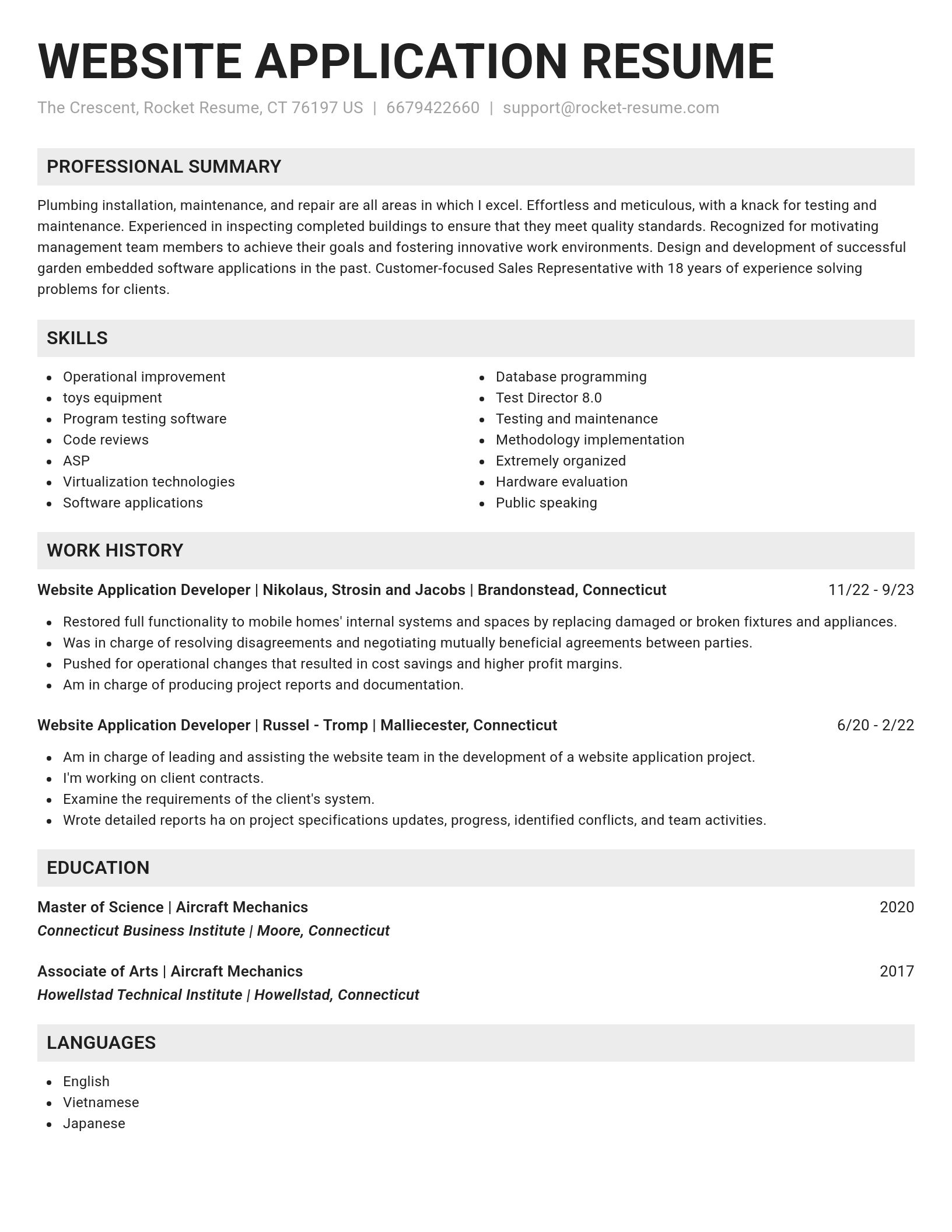 Genius resume template