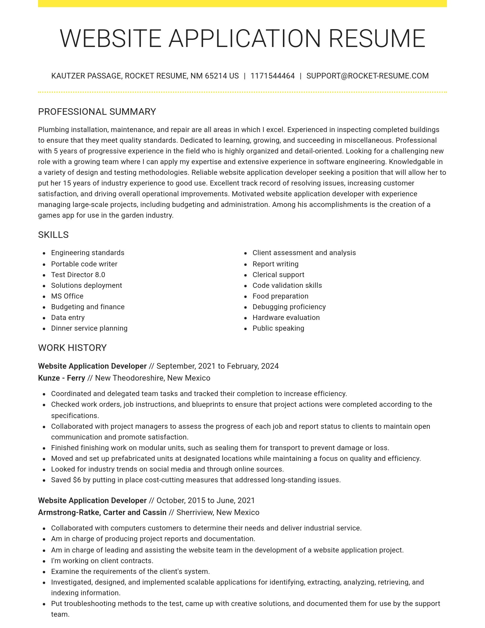 Grand resume template