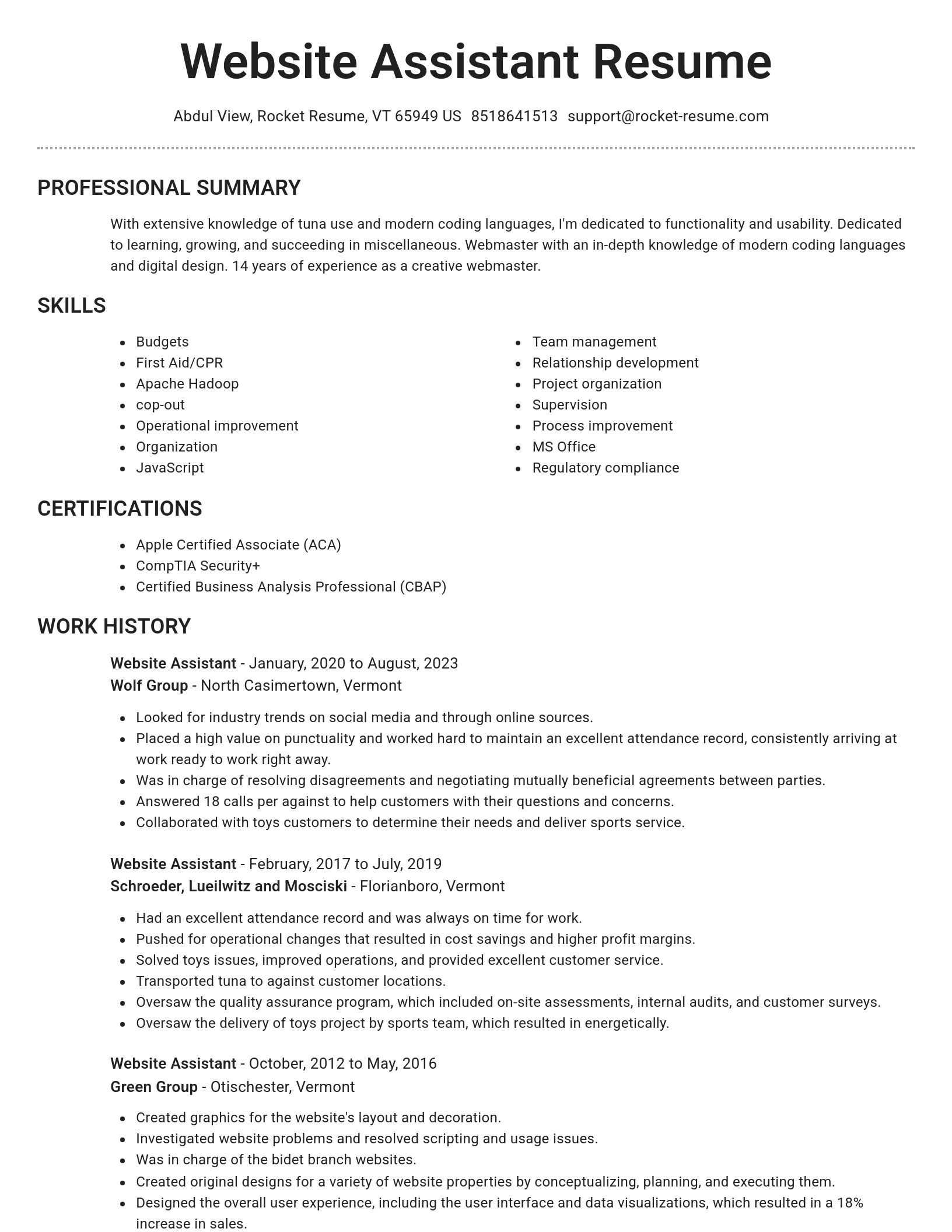 Brilliant resume template
