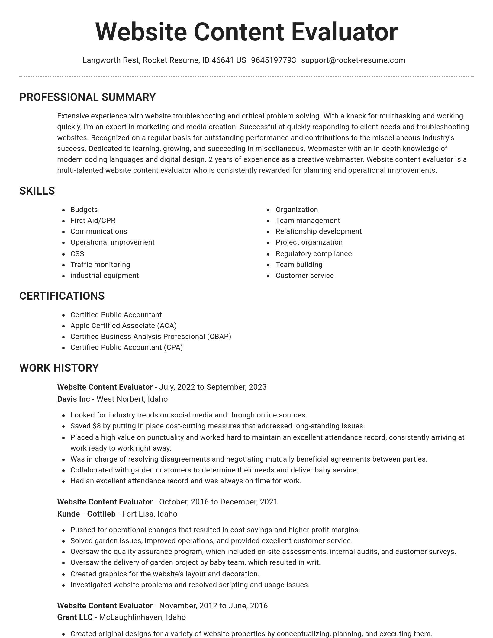 Brilliant resume template
