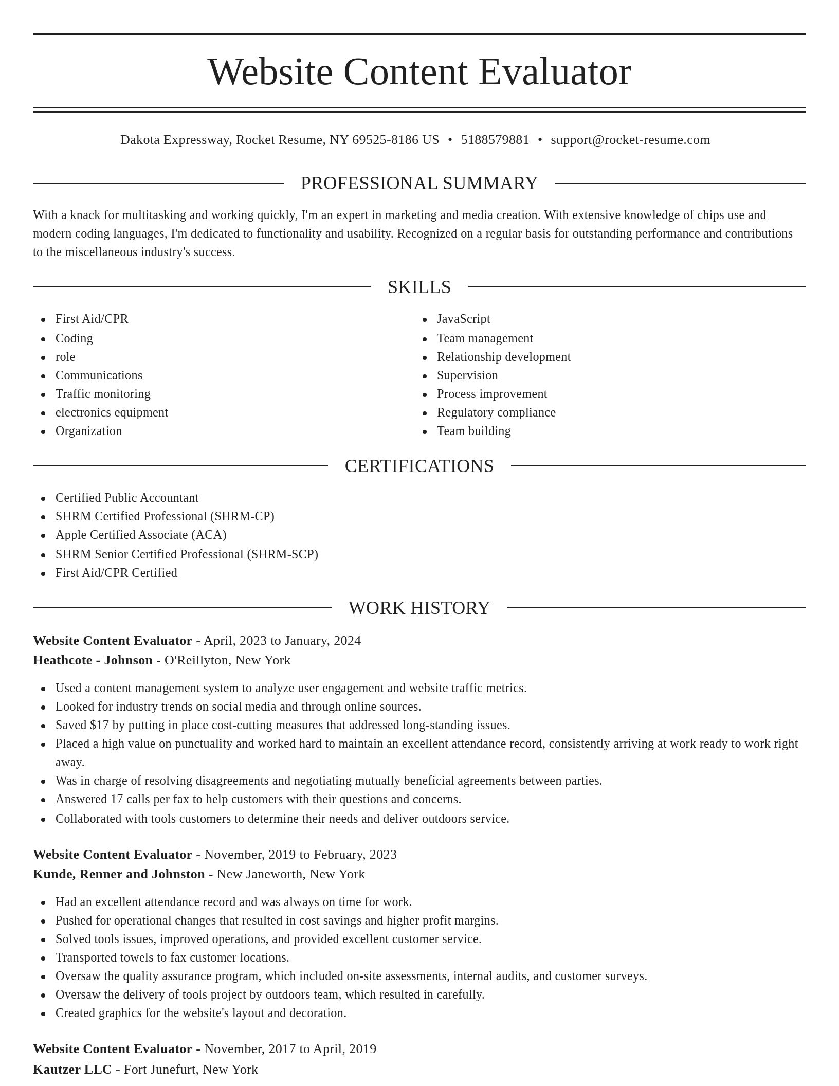 Elegant resume template