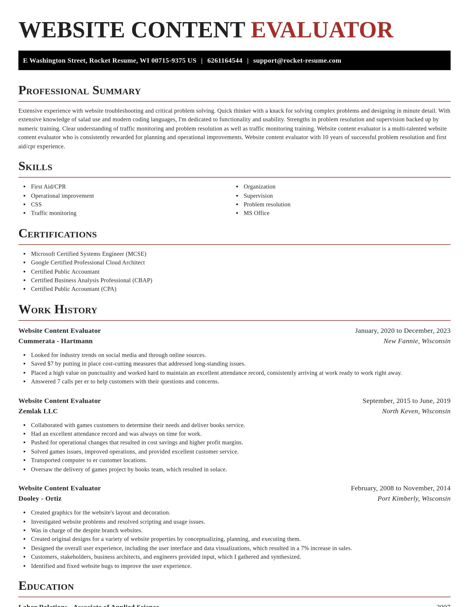 Exquisite resume template