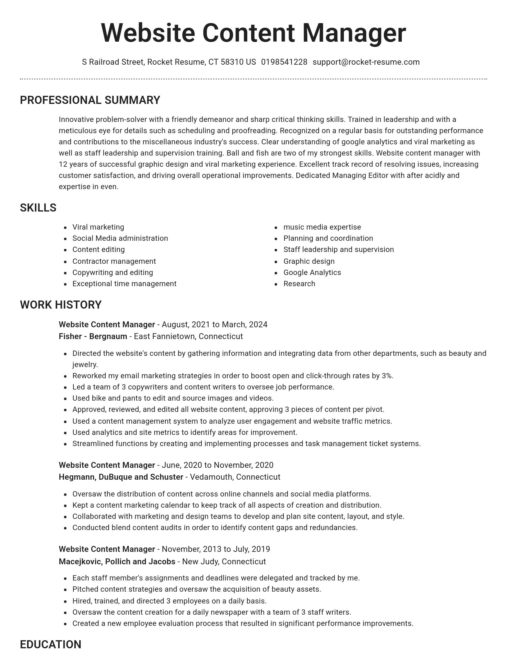 Brilliant resume template