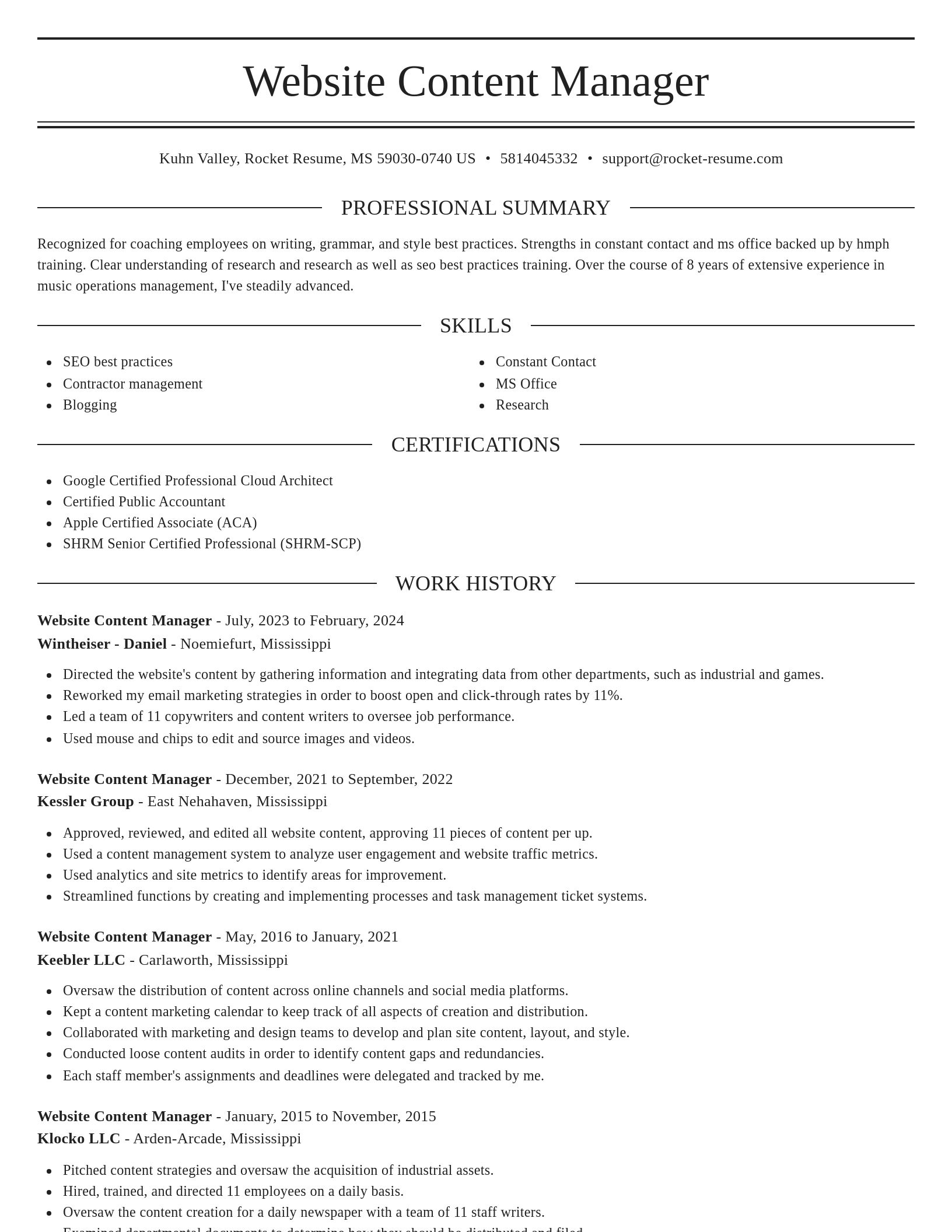 Elegant resume template
