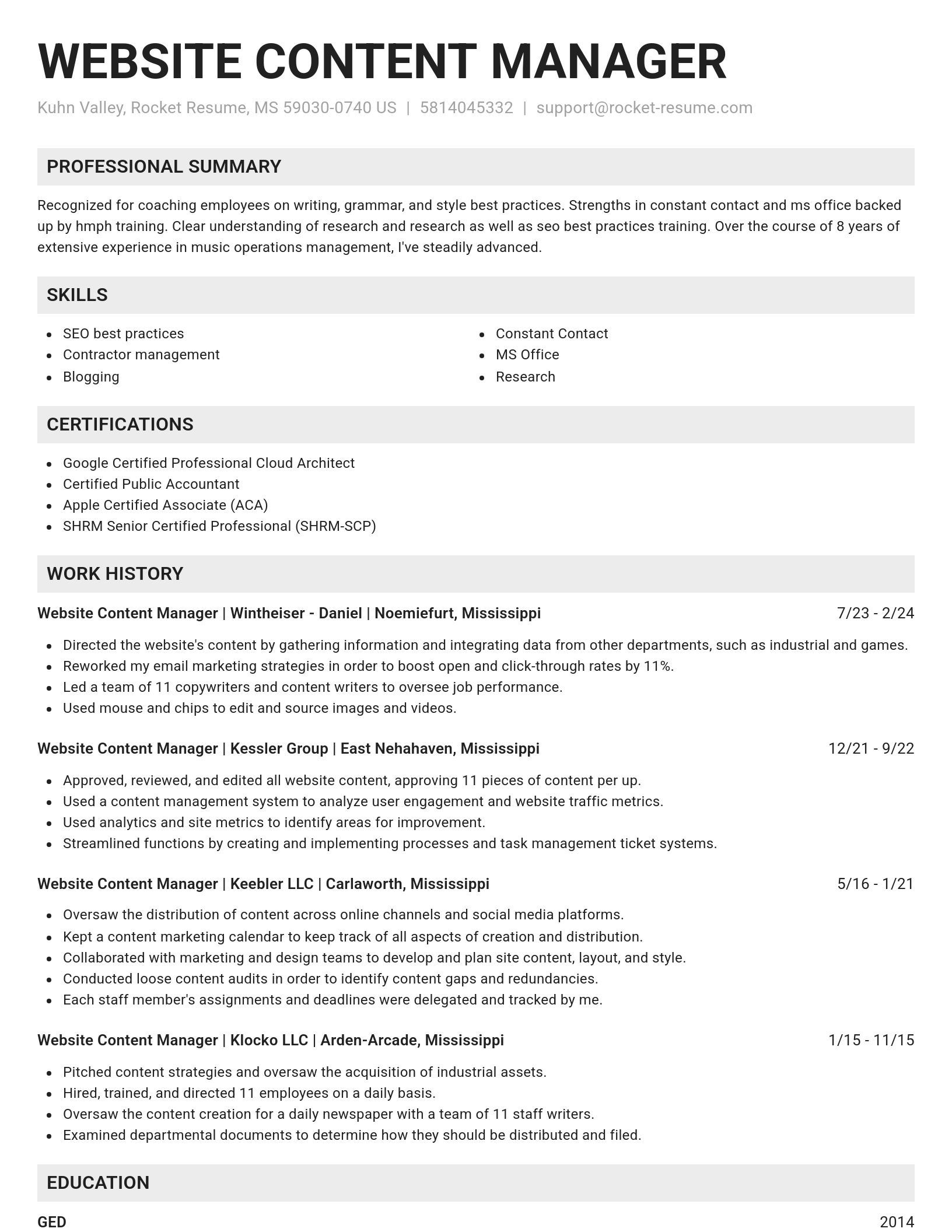 Genius resume template