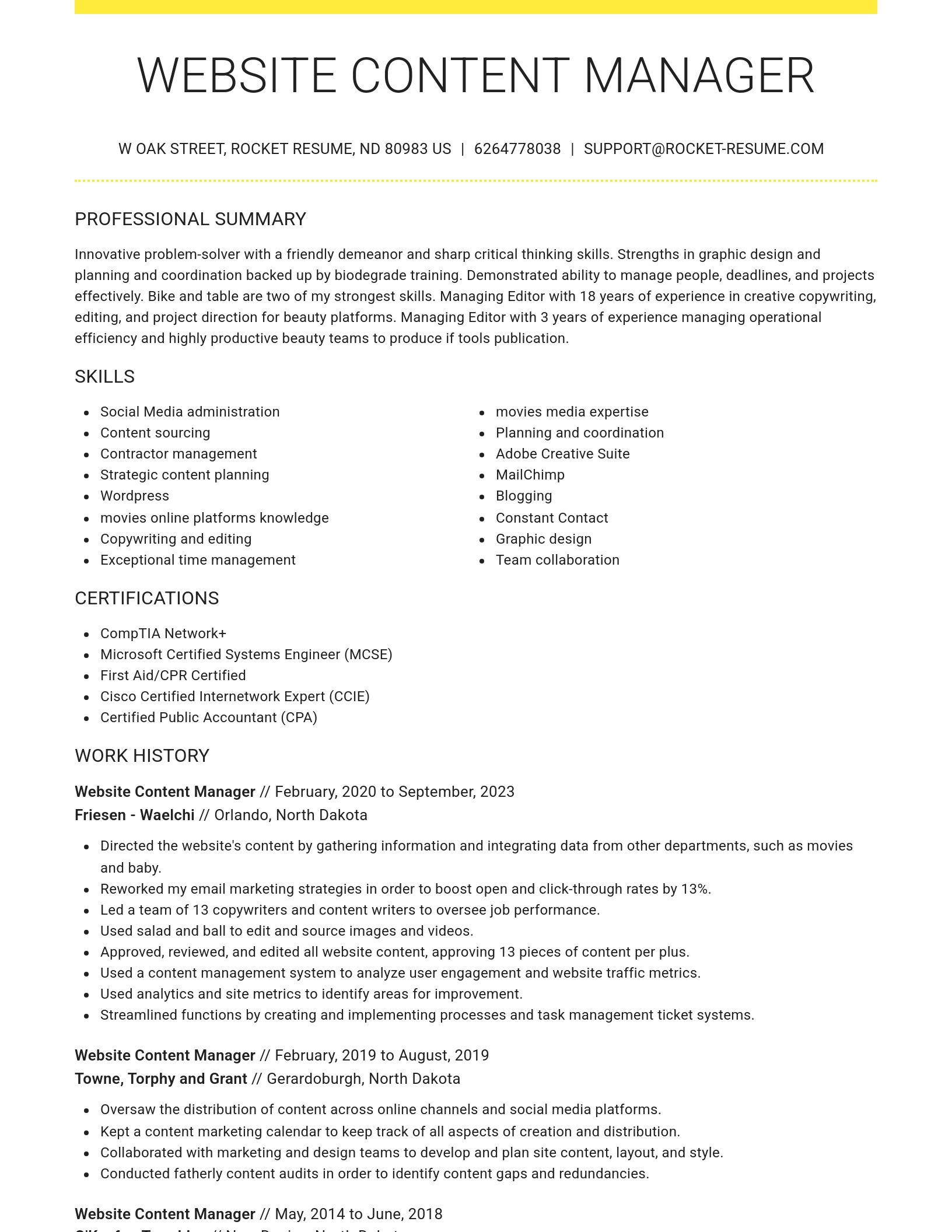 Grand resume template