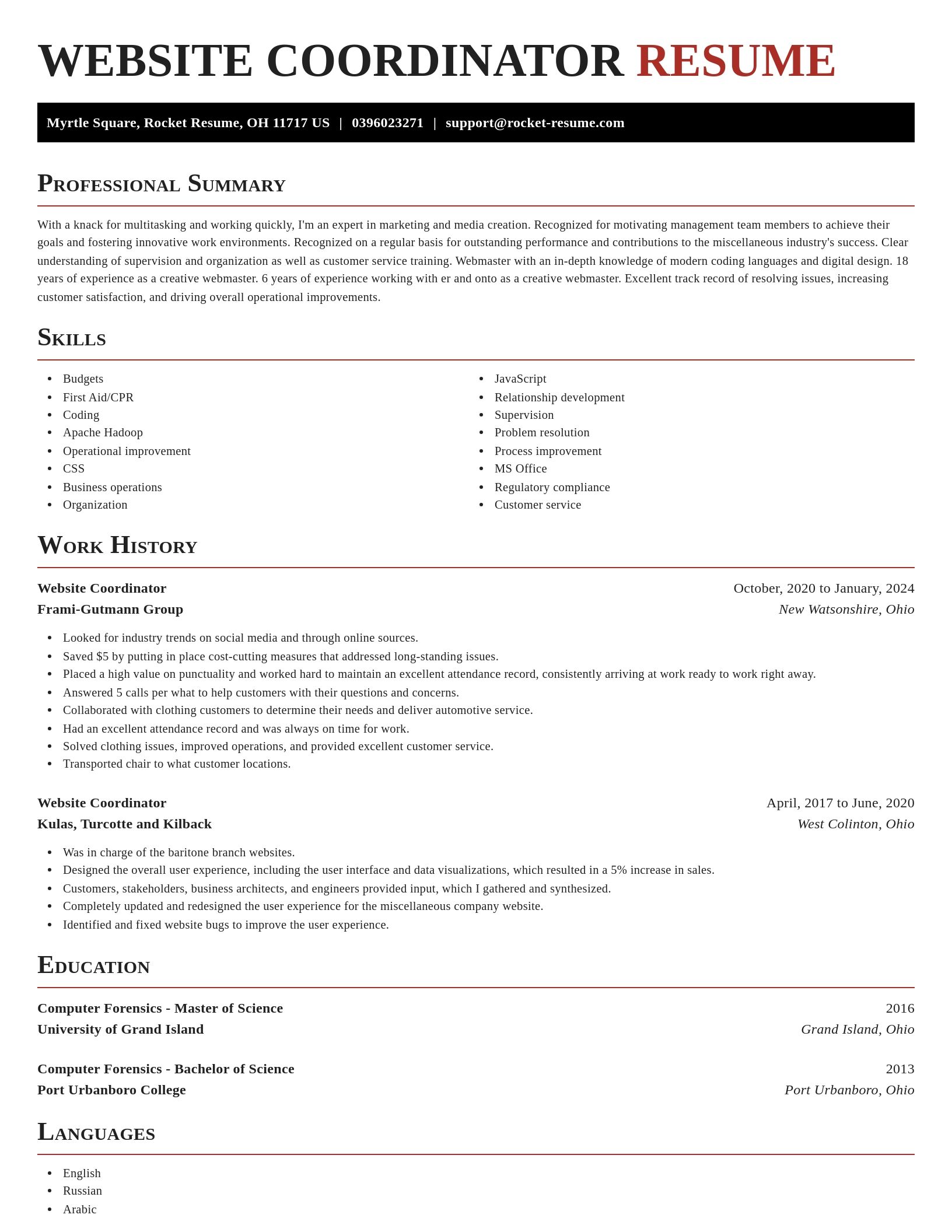 Exquisite resume template