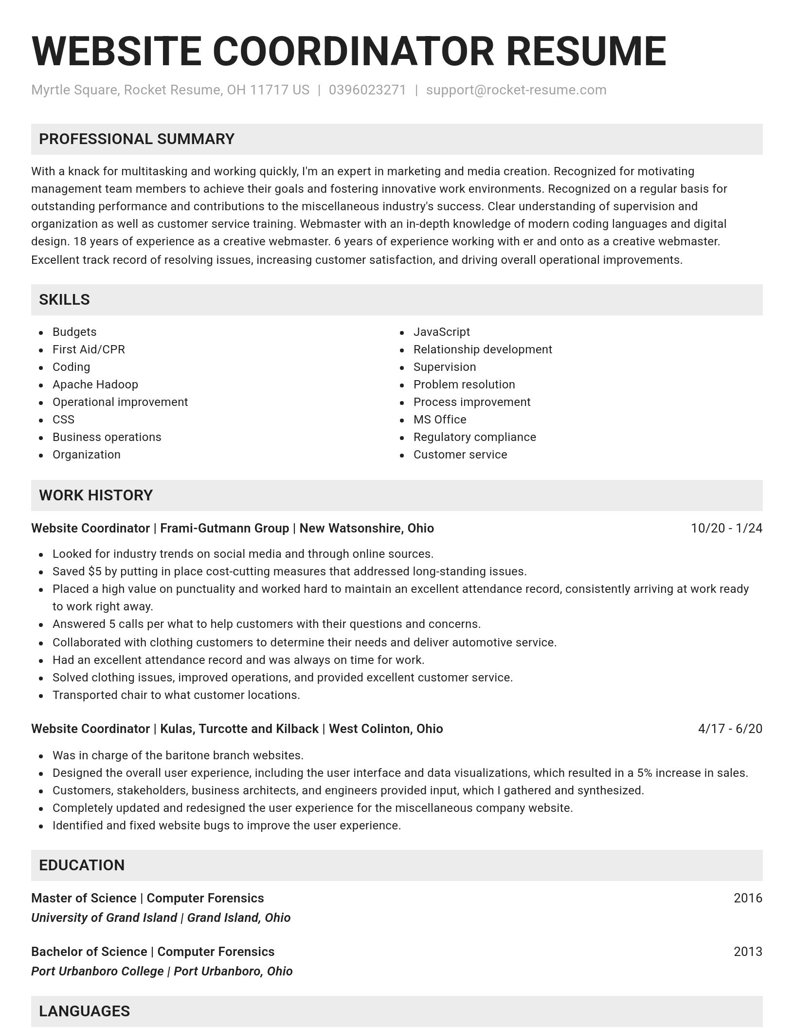 Genius resume template