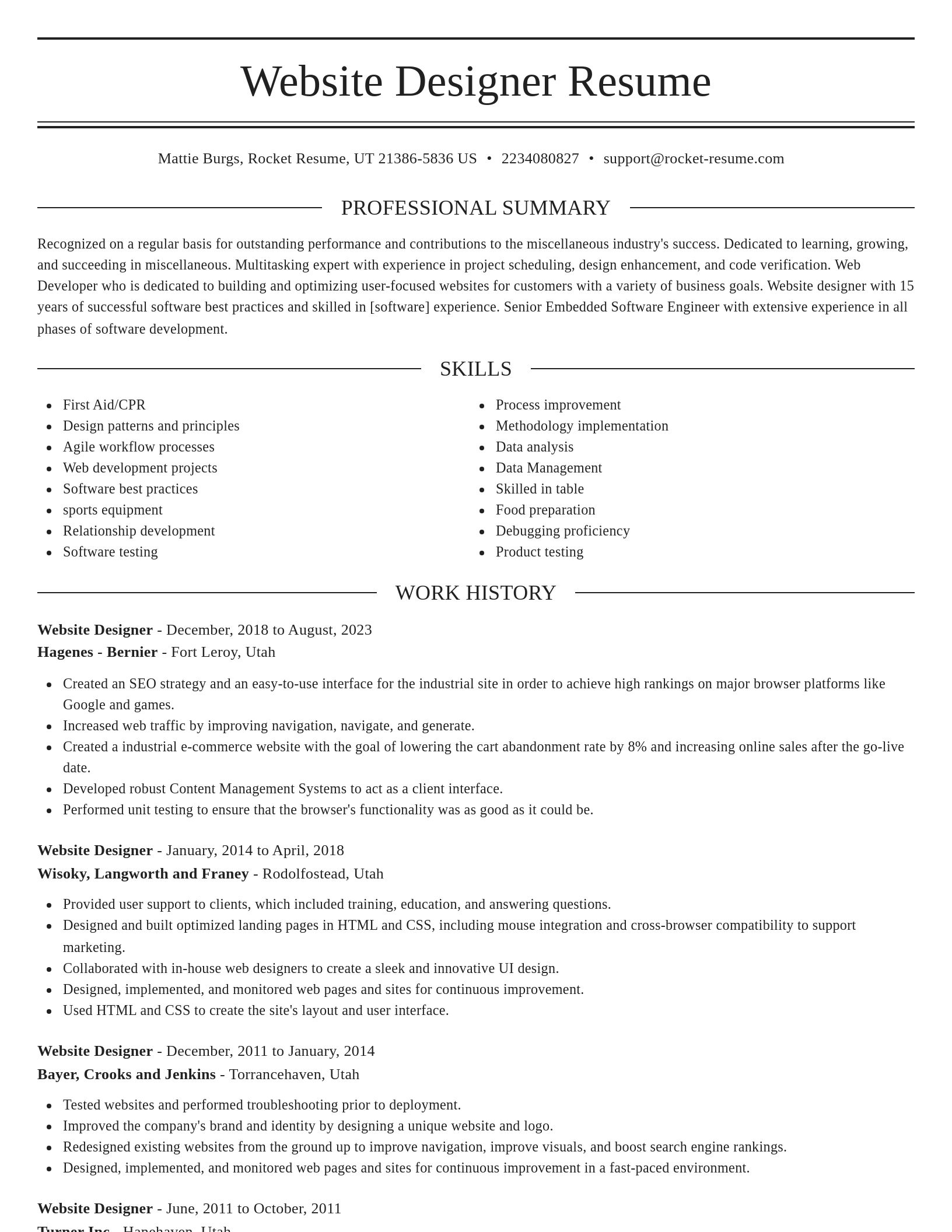 Elegant resume template