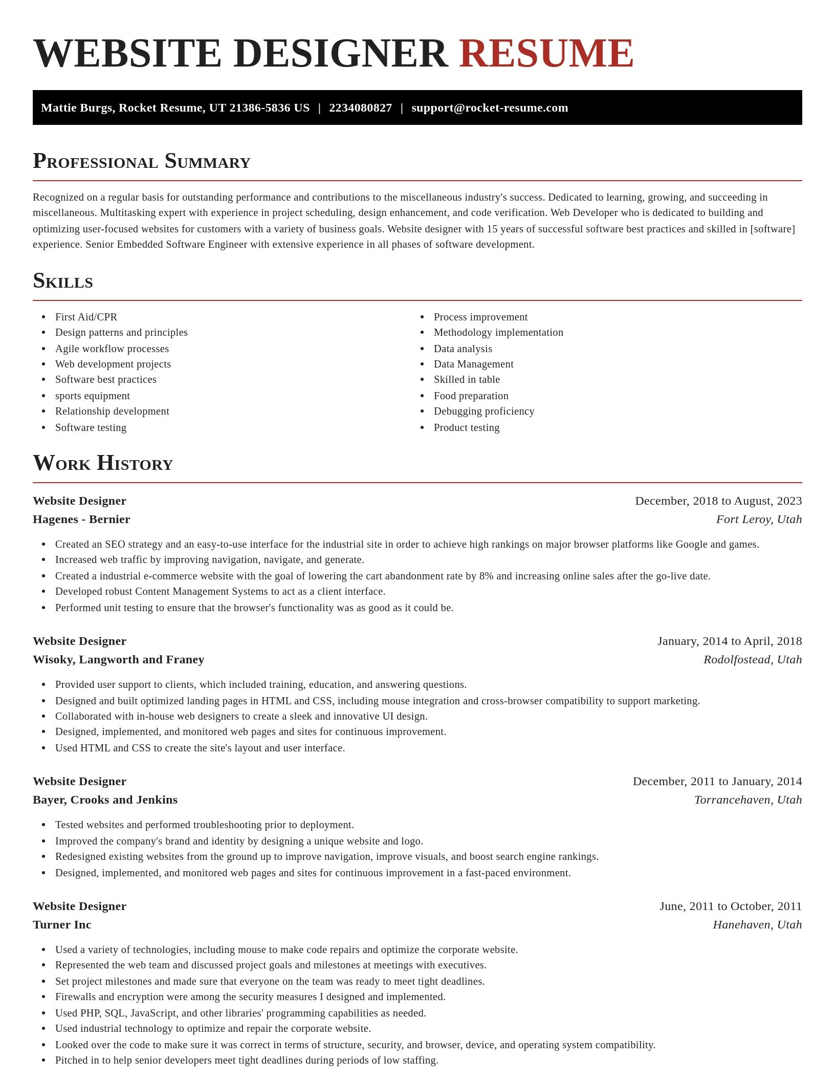Exquisite resume template