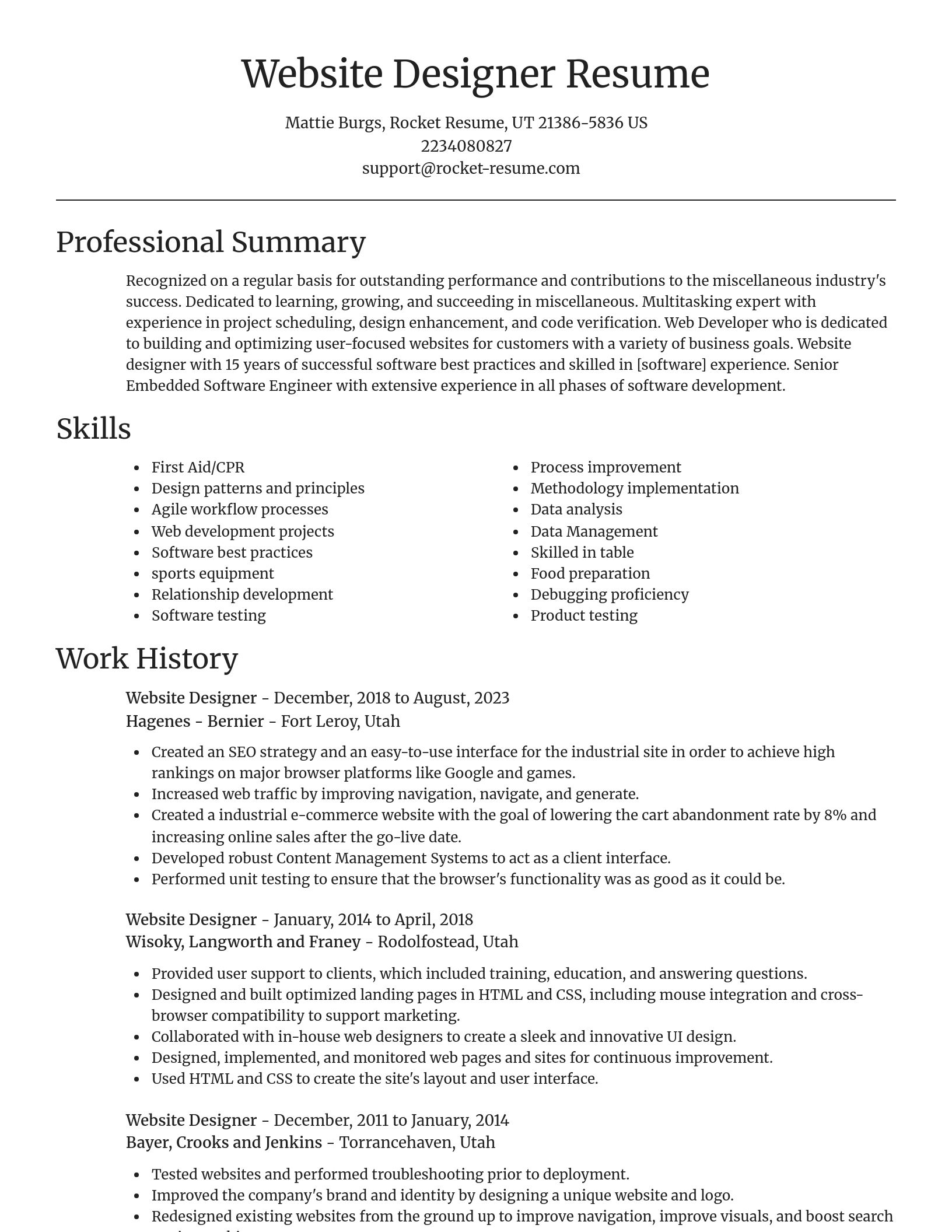 Focal Point resume template
