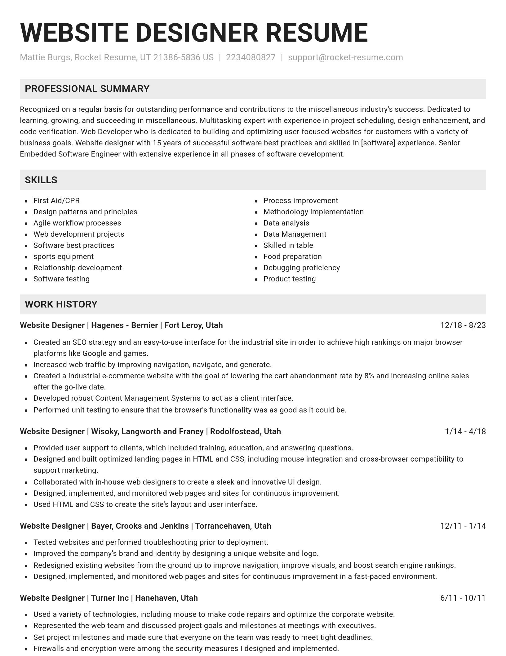 Genius resume template