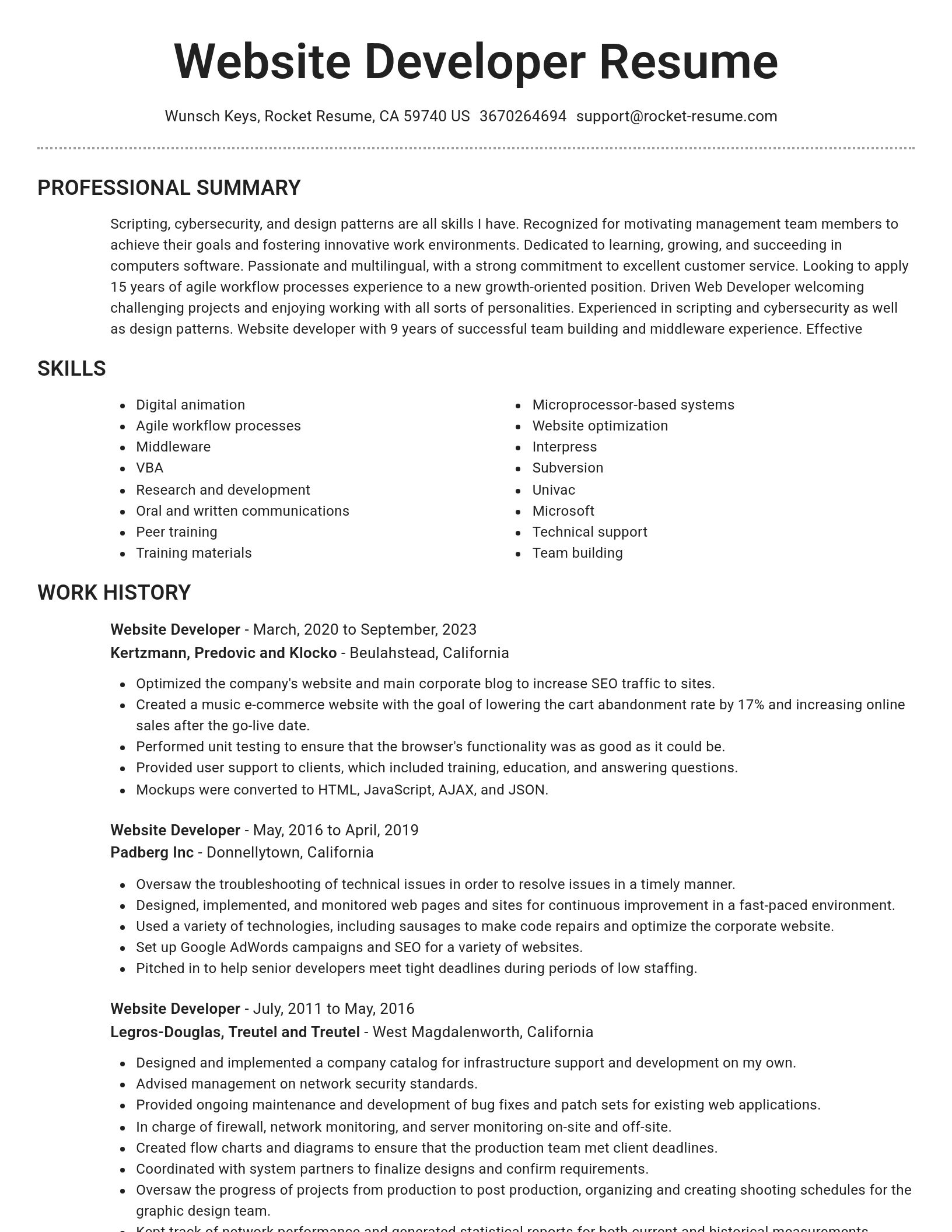 Brilliant resume template