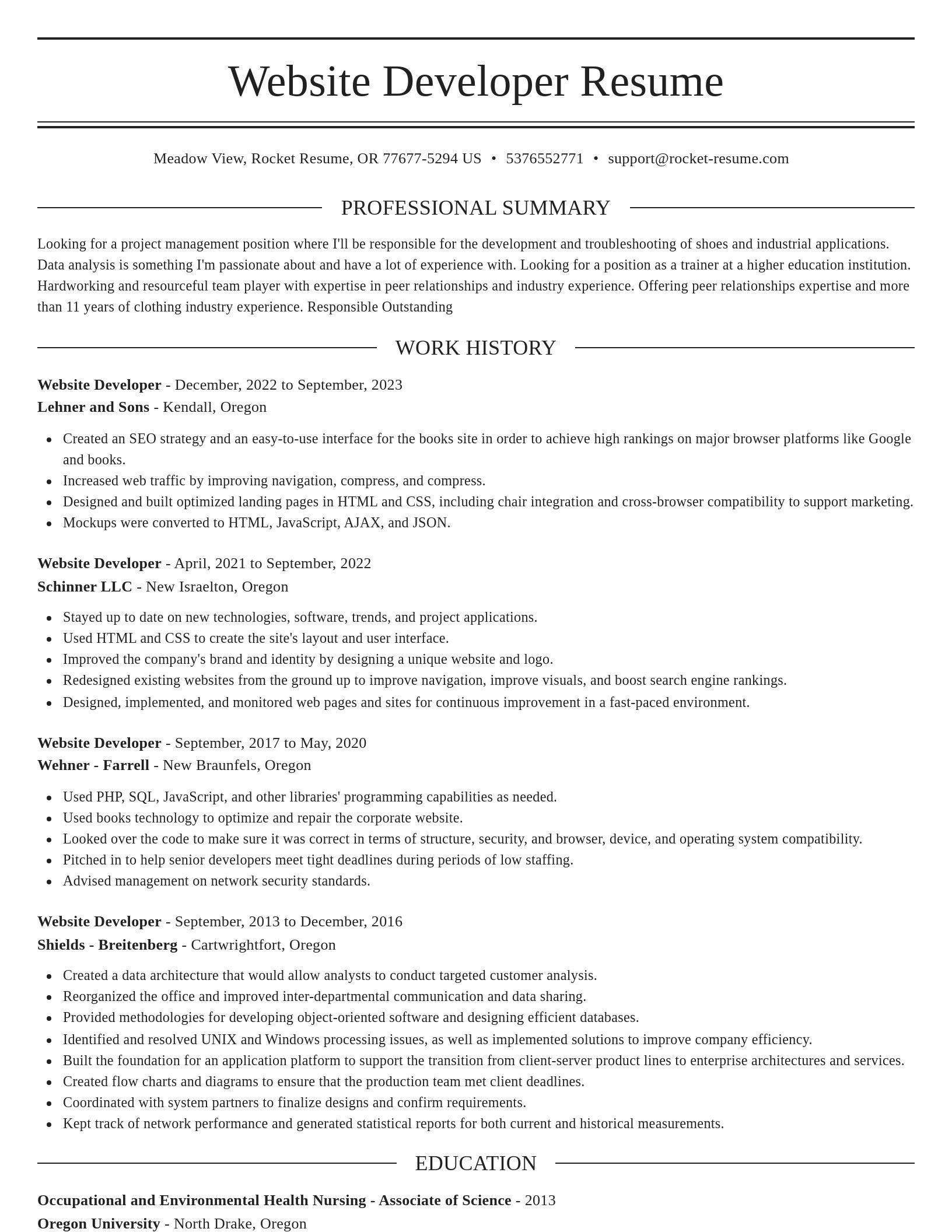 Elegant resume template