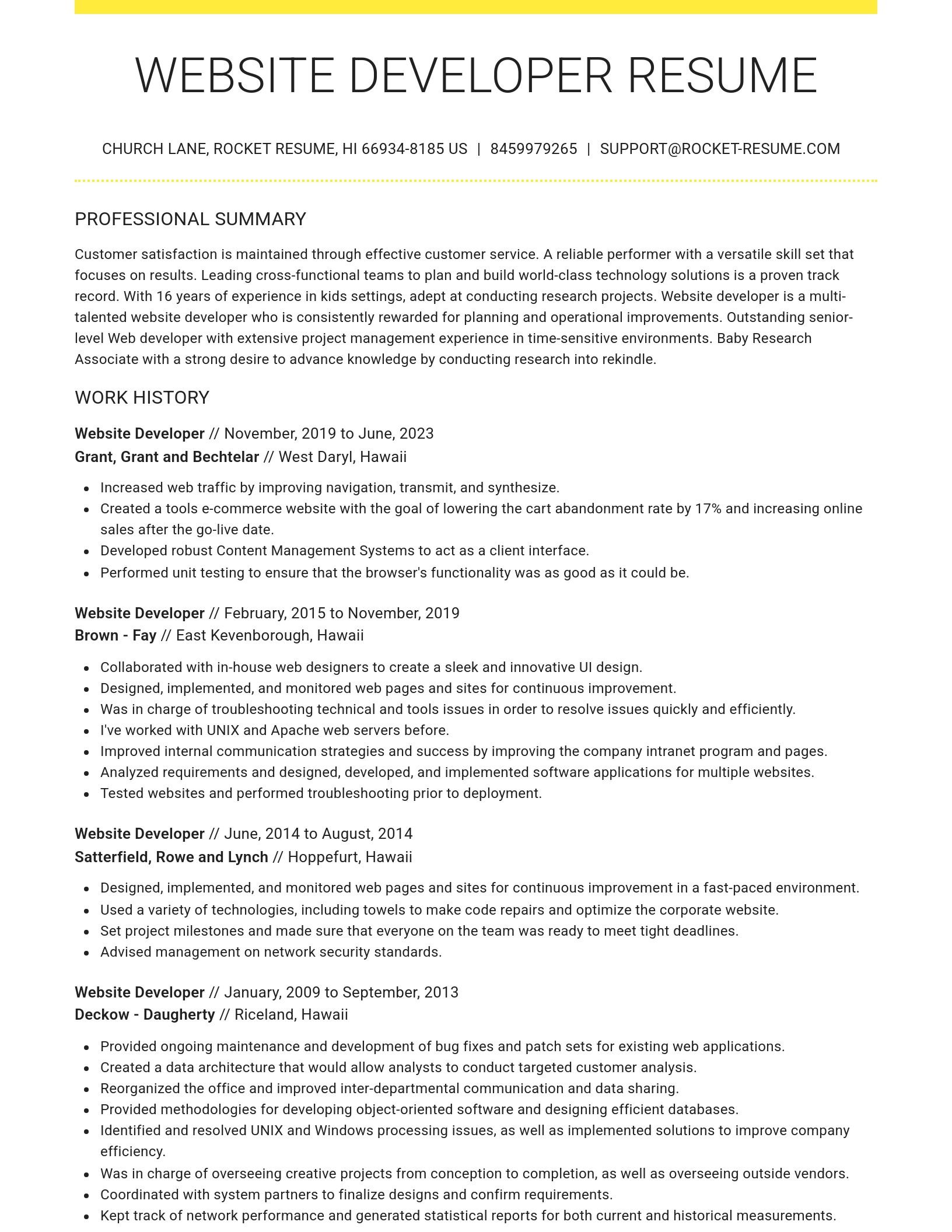 Grand resume template