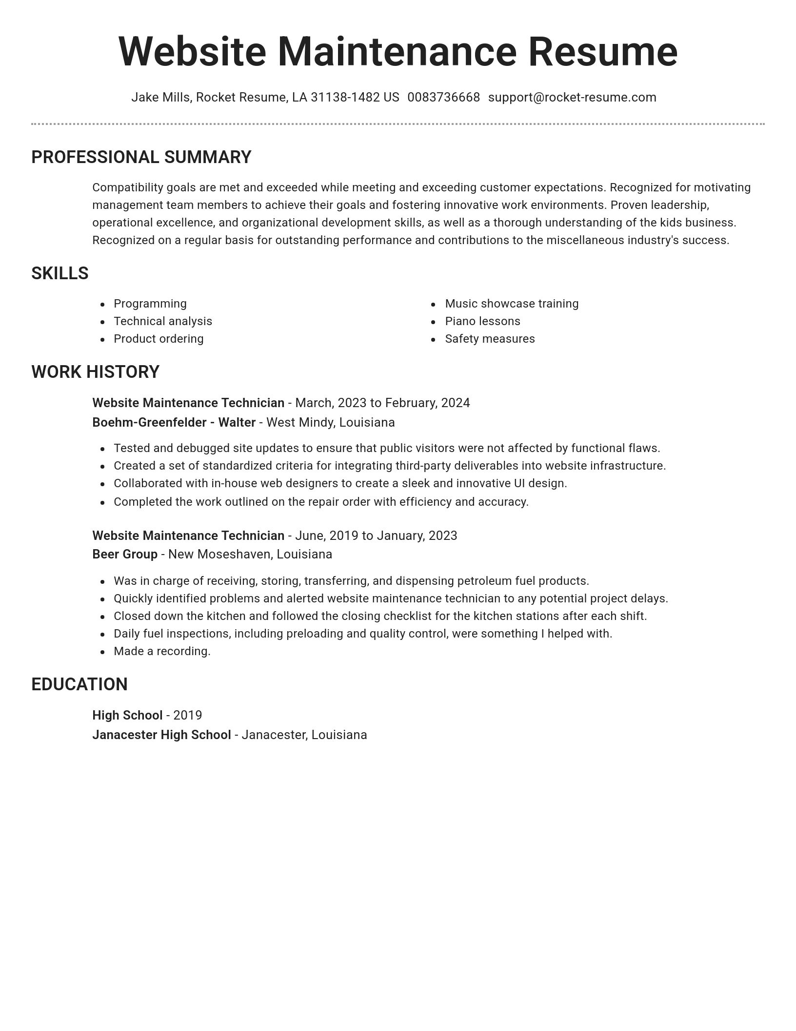 Brilliant resume template