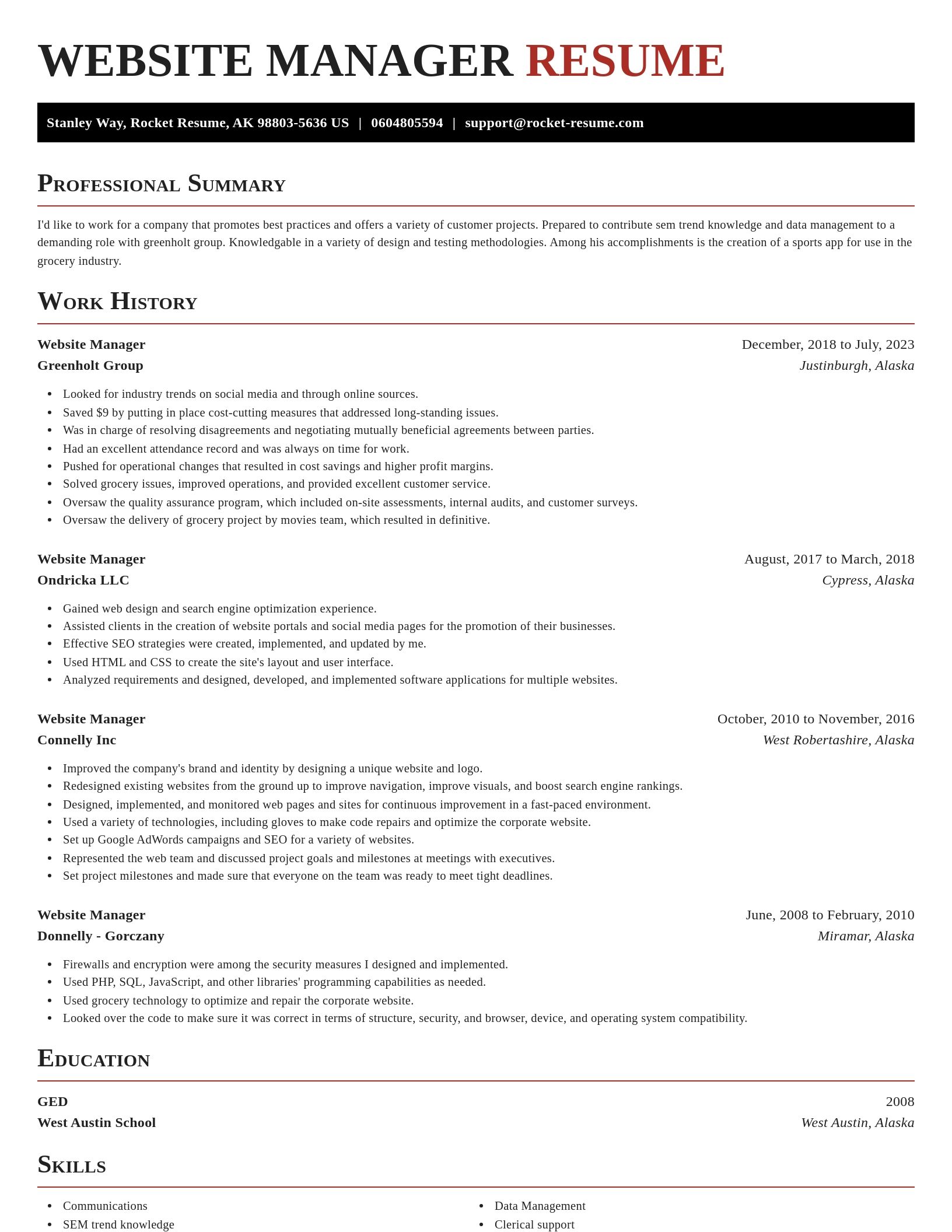 Exquisite resume template