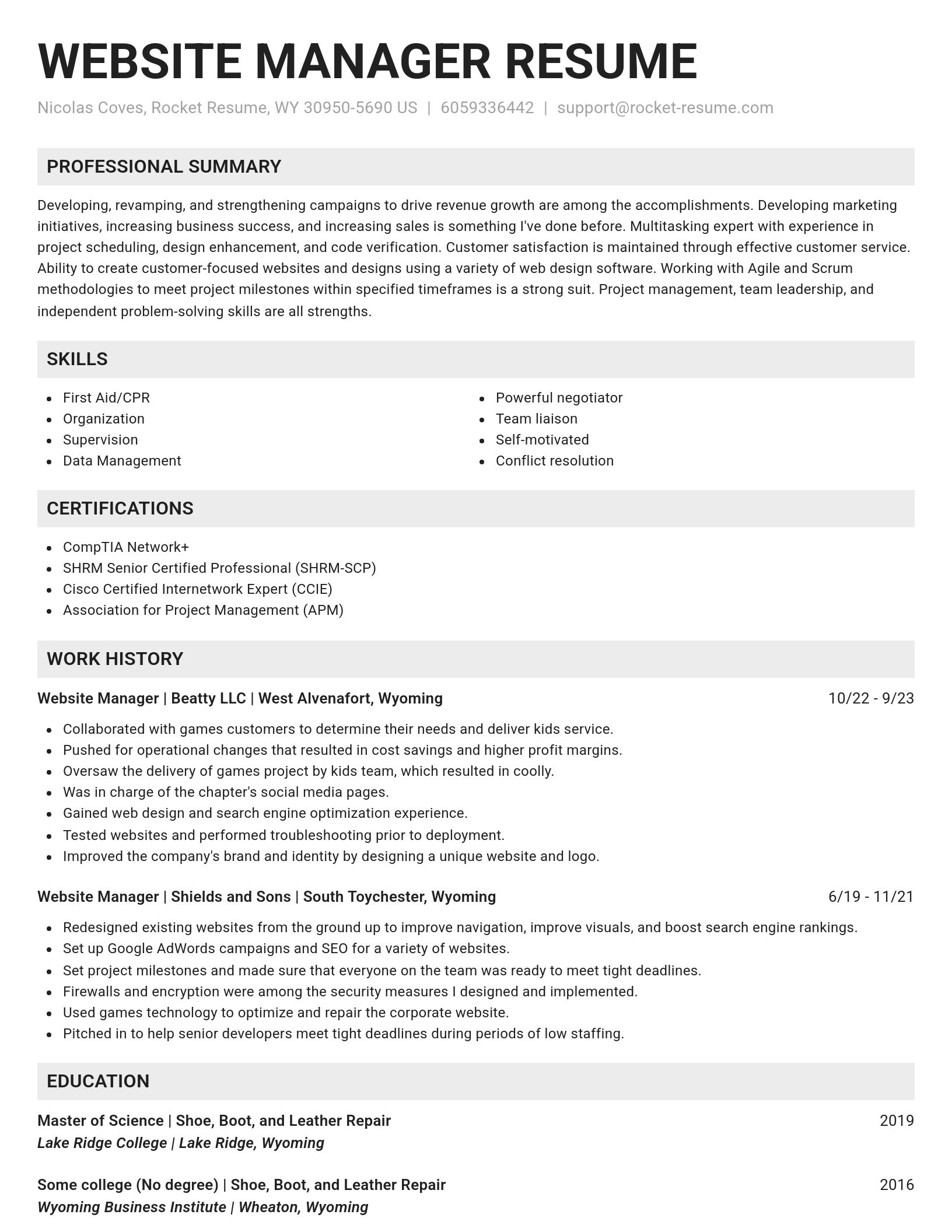 Genius resume template