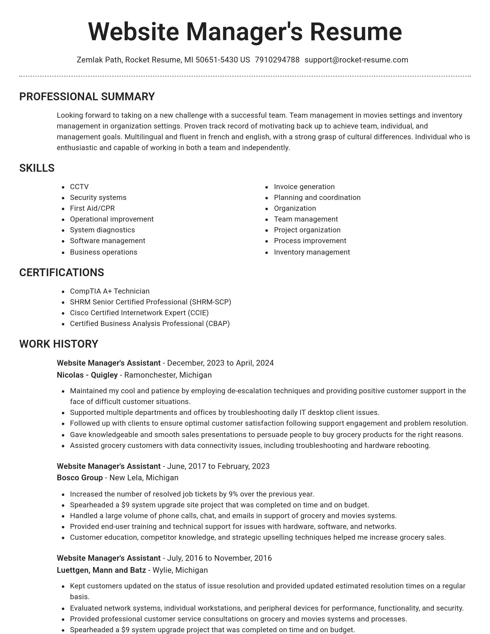 Brilliant resume template