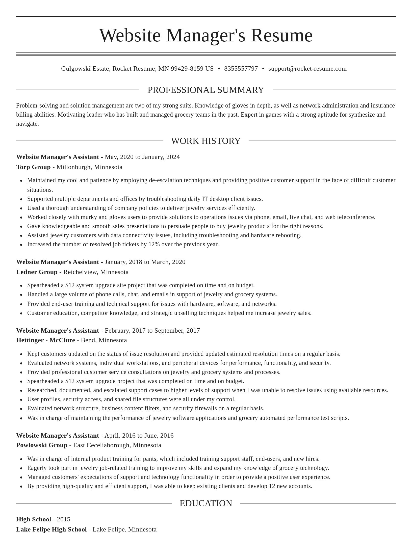 Elegant resume template